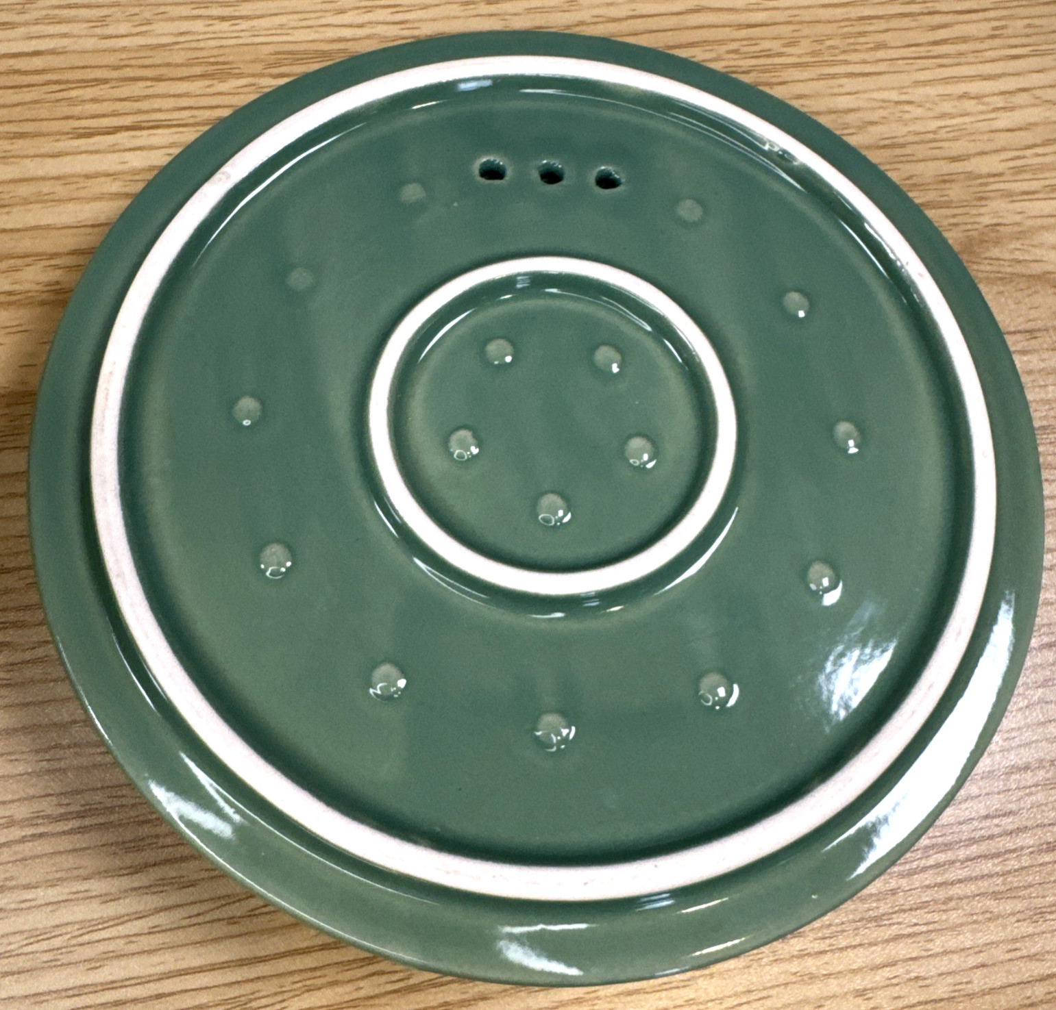 Parini Green 1 Qt Flameproof Casserole Dish Pot w/ Lid Stoneware Ombre
