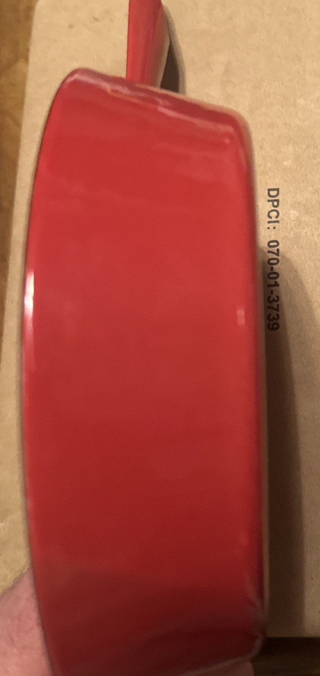 Rare NEW Figmint 6 Inch Red Enameled Cast Iron Skillet Vintage, White Interior