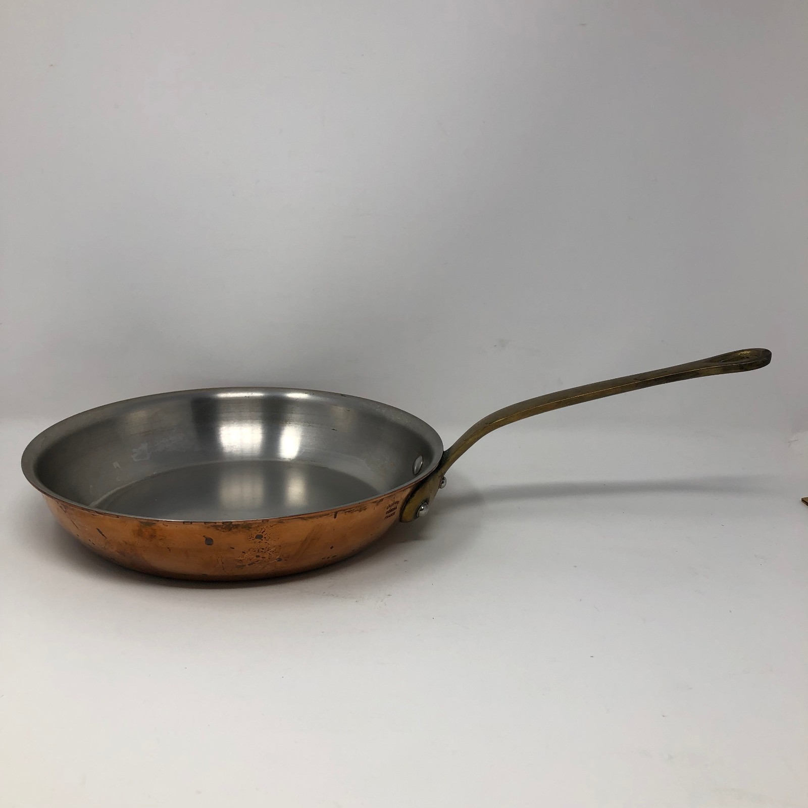 Williams Sonoma Vintage Copper & Brass Skillet Pan 10″ x 1.5″ Made in France