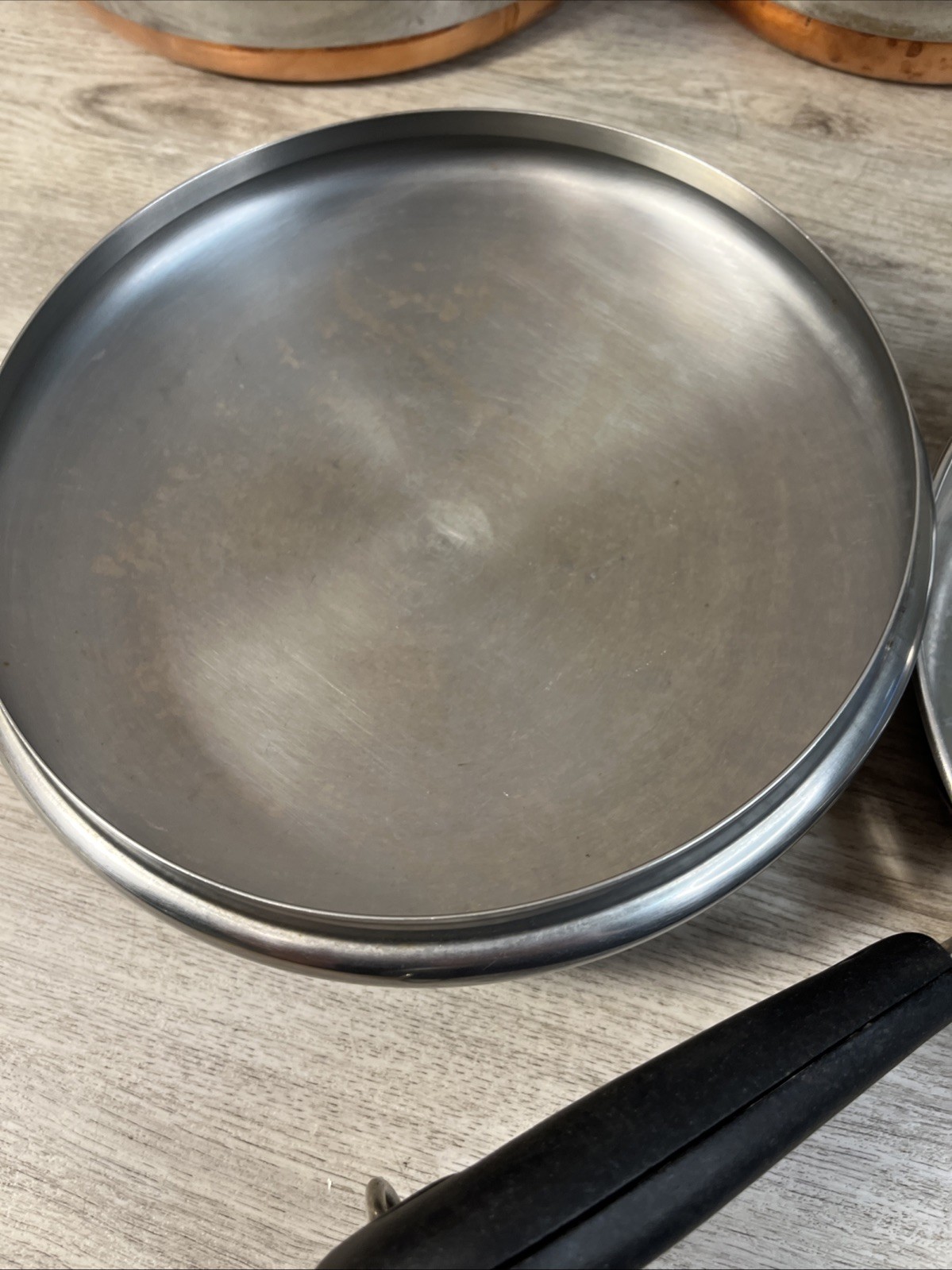 1801 Revere Ware Cook Set 8 Pc Copper Bottom Saucepan Stock Pot Assorted VTG #1