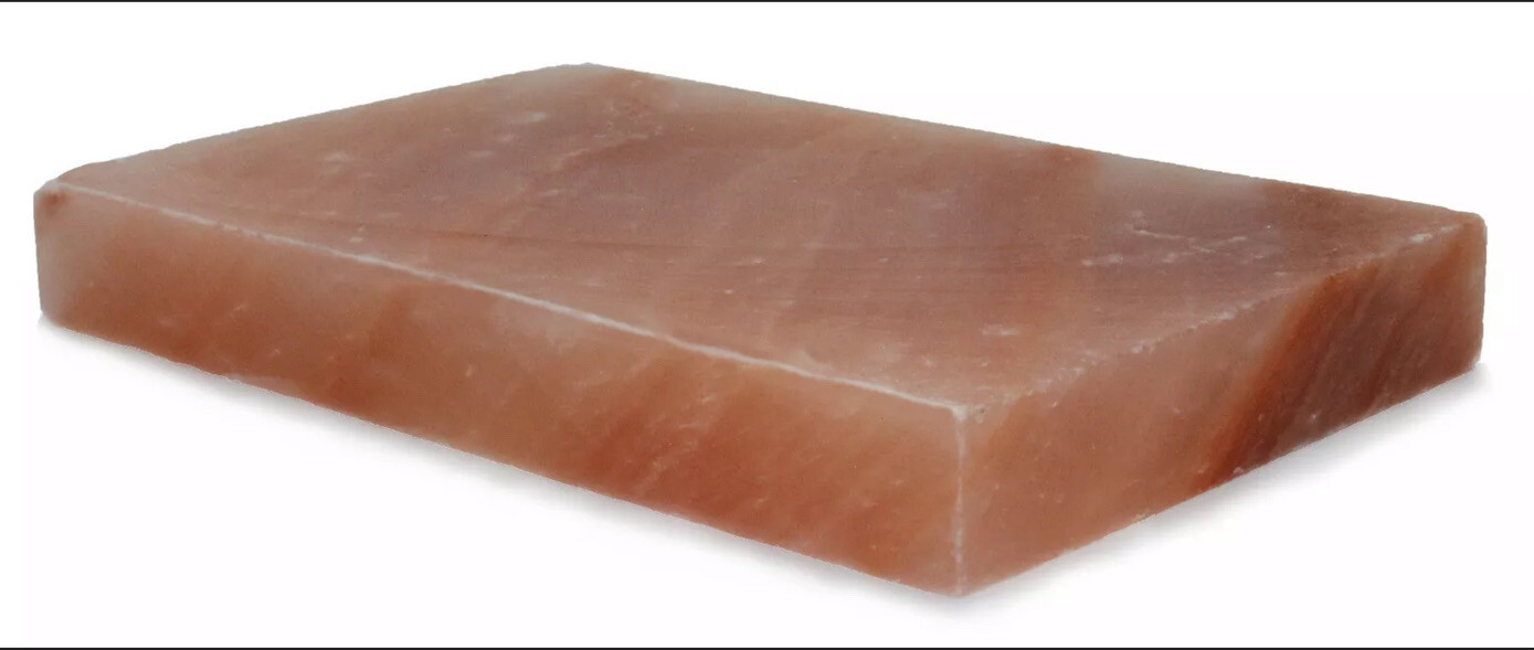 New Himalayan Crystal Rock 8x6x1 Inch Gourmet Cooking Food Salt Block Plate
