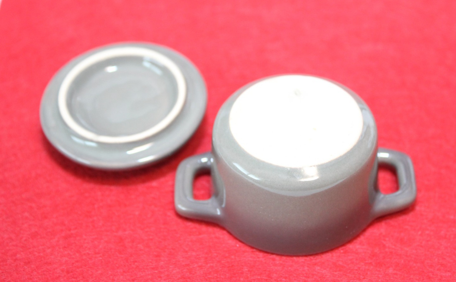 Staub Mini Stoneware Pot Coquette with Lid Super Tiny Dutch Oven Miniature 1.5″