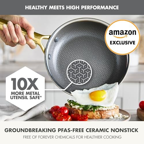 Cookware Set GreenPan Hybrid 13pc Nonstick Ceramic Gold