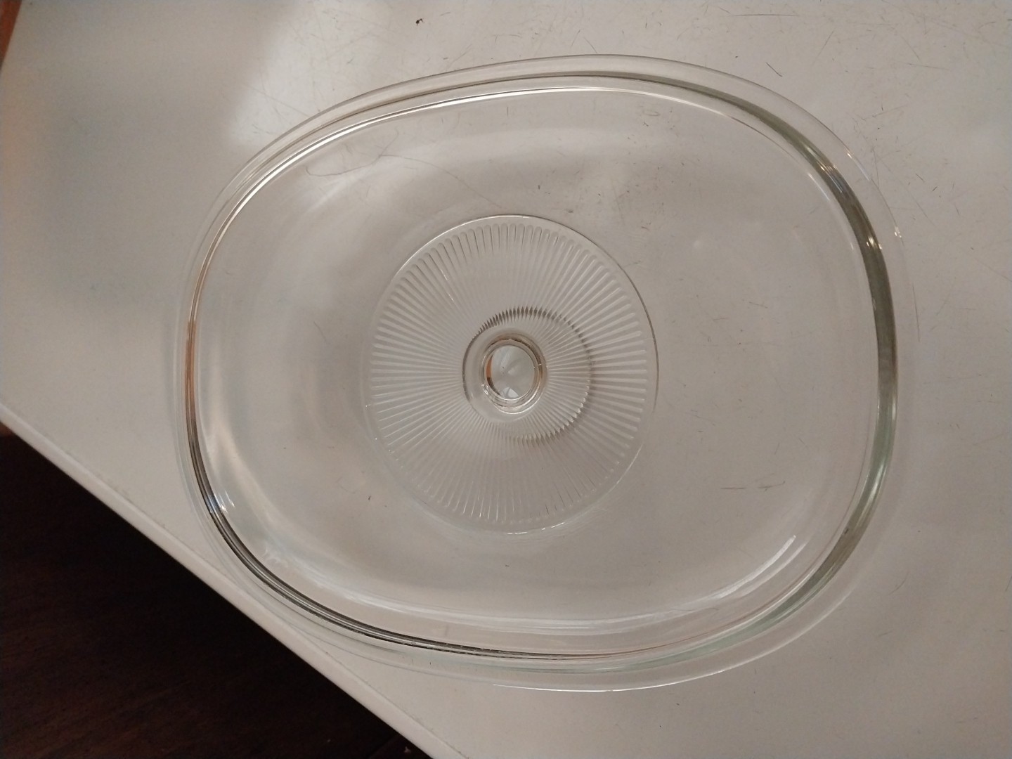 Vtg Clear Glass Replacement PYREX Oval Lid F12 C Casserole Dish