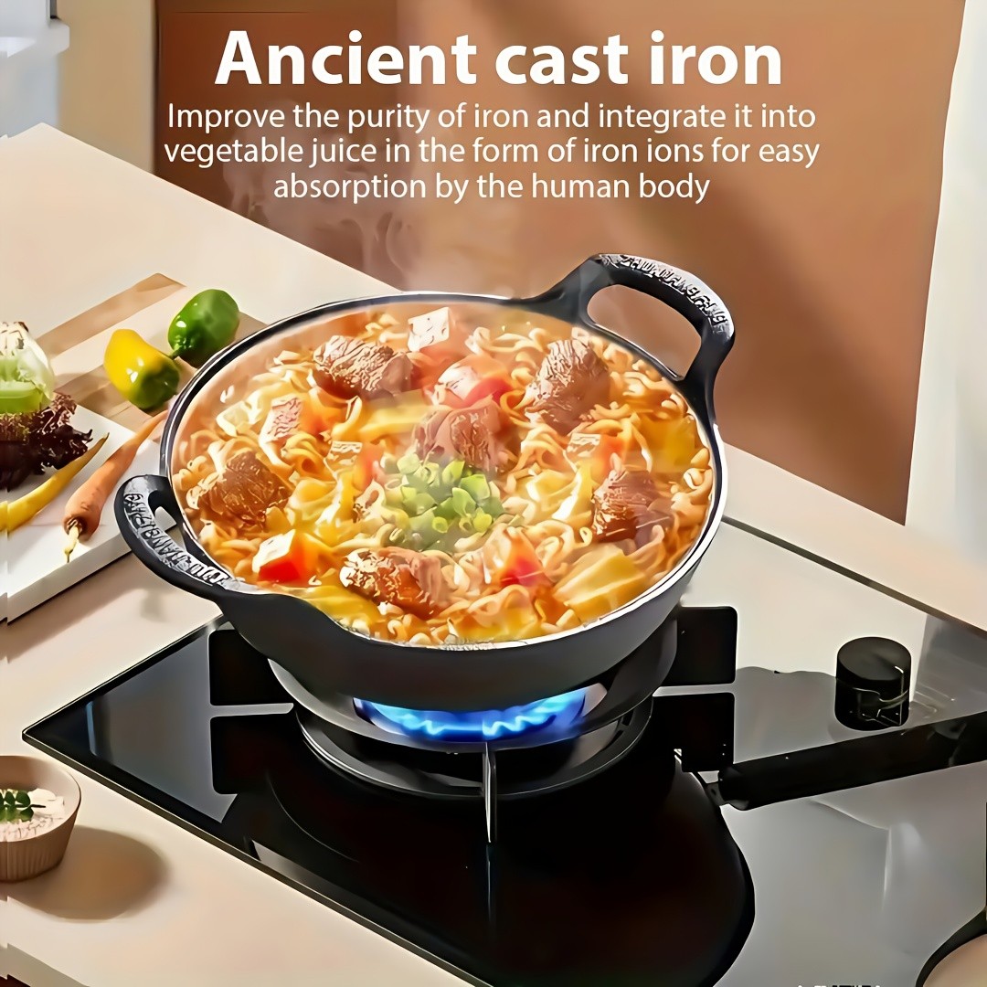 1/2pcs Versatile Pre-Seasoned Cast Iron