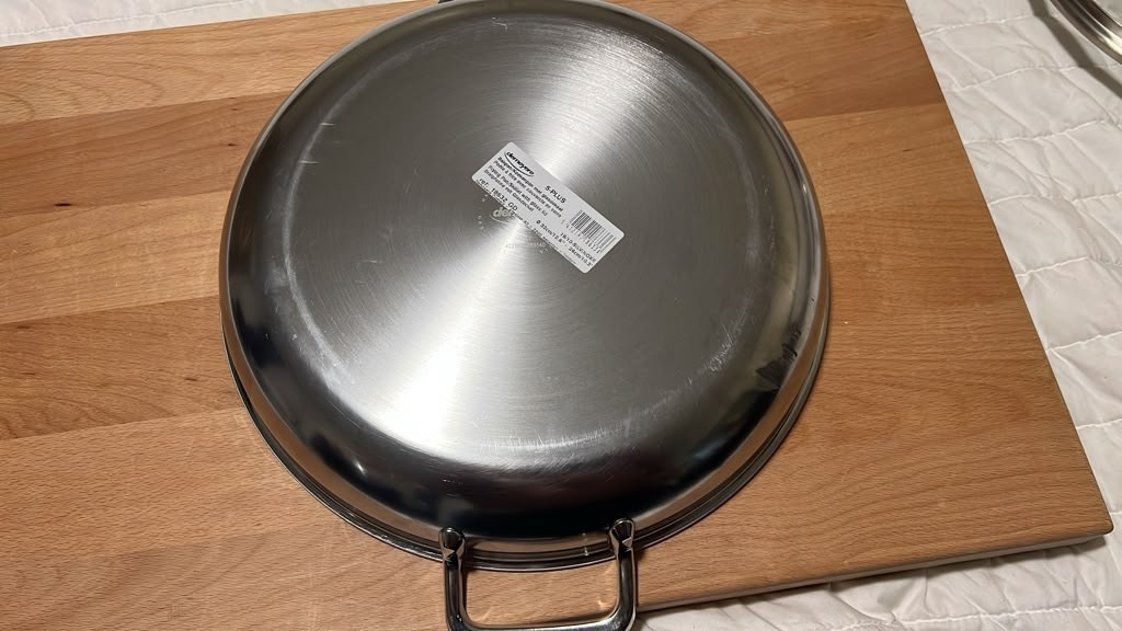 Demeyere Essential 5 Stainless Steel 12.6” 32cm Frying Pan with Glass Lid