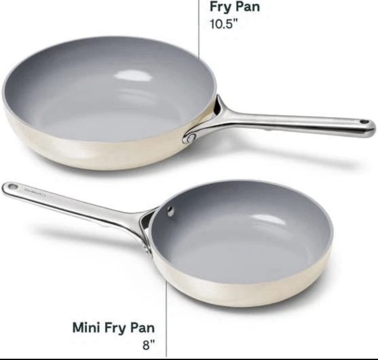 Elegant 8″ Nonstick Ceramic Mini Fry Pan – 1.05 qt – Oven Safe for Light Cooking
