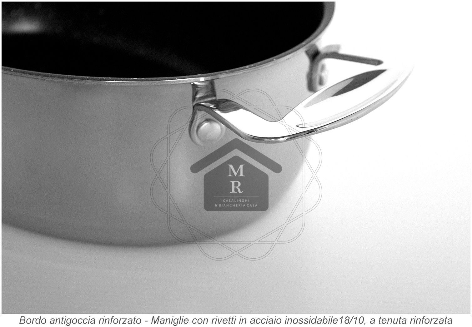 Glamuor Ston Mepra 18/10 Stainless Steel Oval Casserole Nonstick Coating