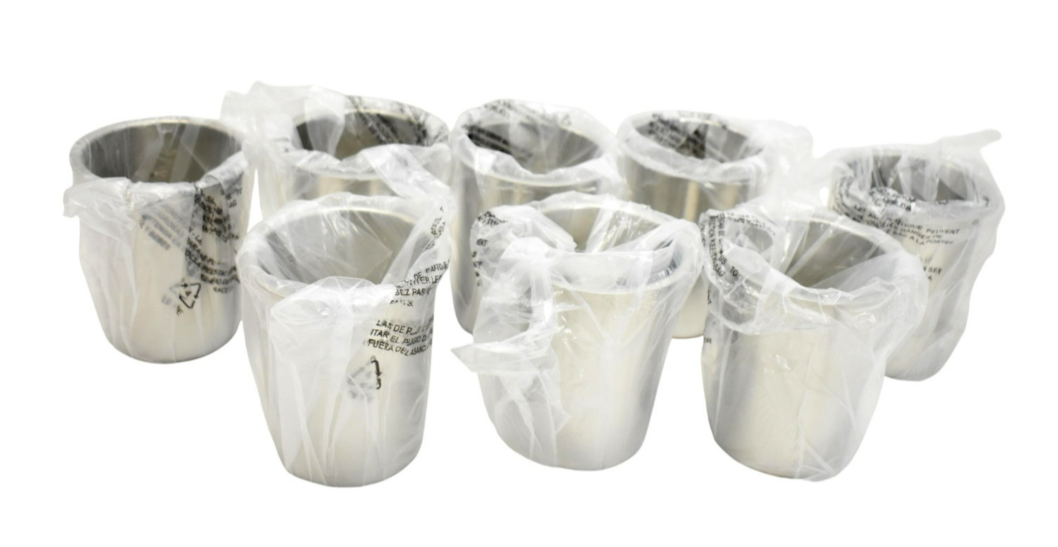 8 Pc 5×6 Winco BAM 1.25 Qt. Bain Marie Pot Round Mirrored Finish Stainless Steel