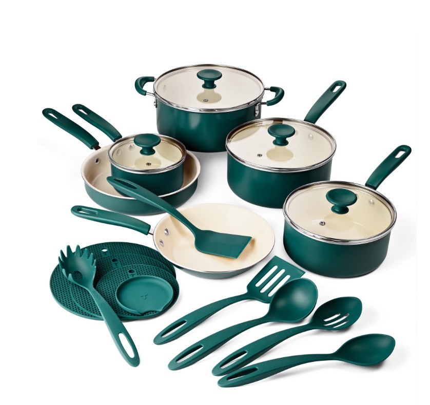 Tramontina Ceramaware 20-Piece Ceramic Nonstick Cookware Set NEW