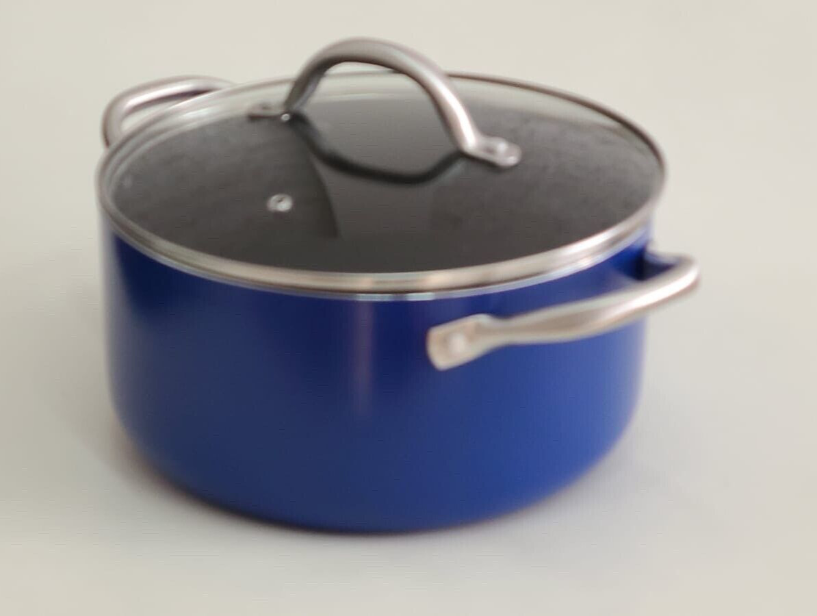 Sedona Kitchen 10 Piece Nonstick Cookware Set Navy