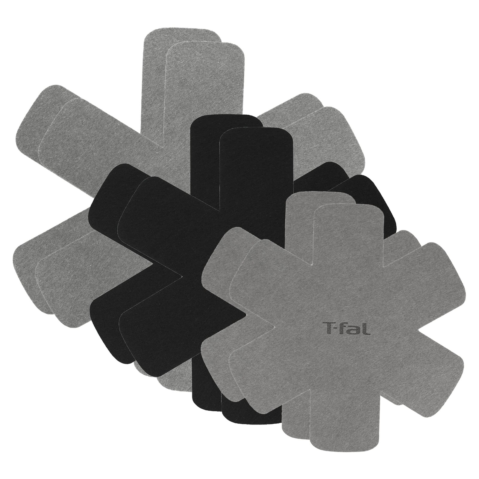 T fal 6 Piece Cookware Protector Set Black Trivet Guards for Pans and Bakeware