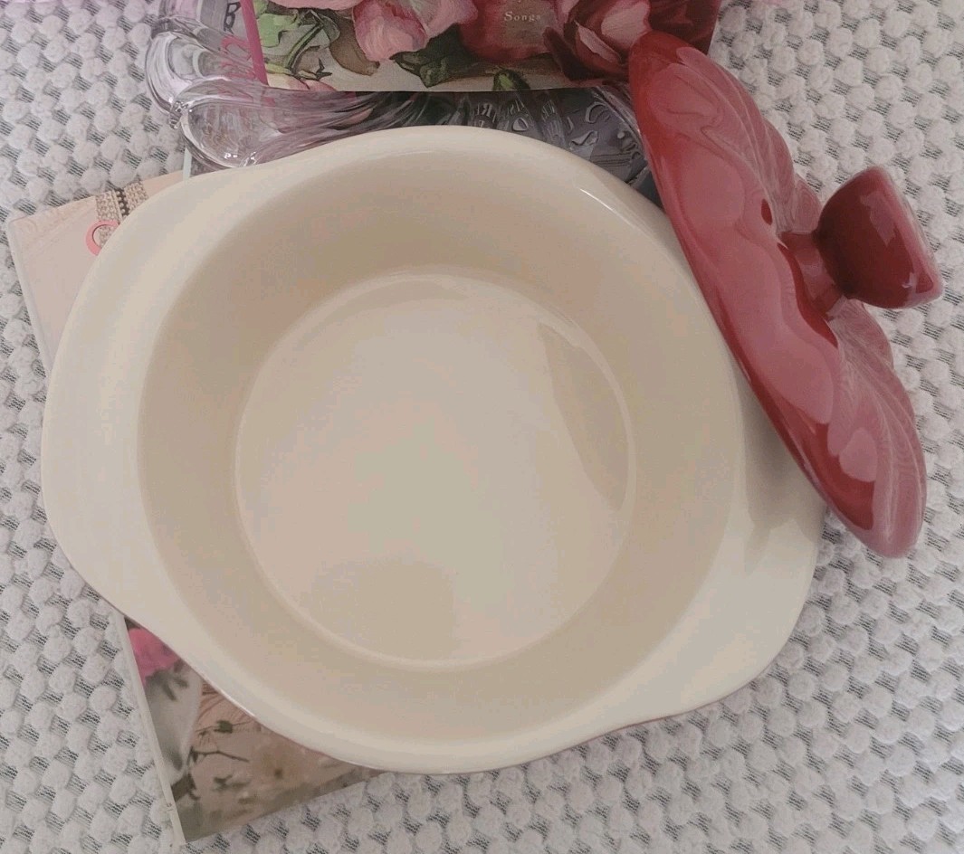 1.5 Quart Casserole/Baking Dish TOMATO RED🍅 w/Lid-BBQs Thanksgiving Christmas