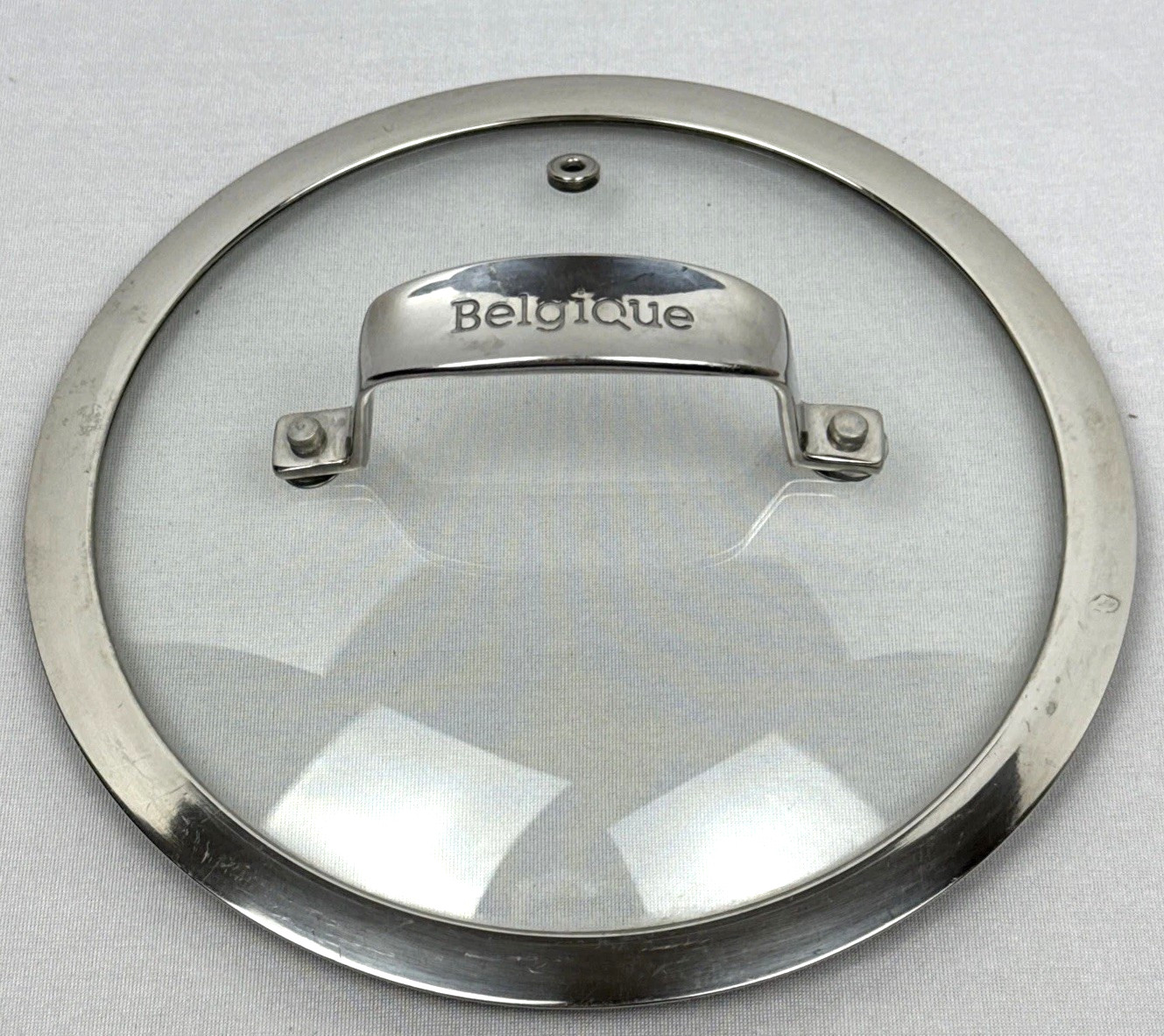 Belgique Glass And Stainless Steel Vented Pot Pan Lid Only 7”
