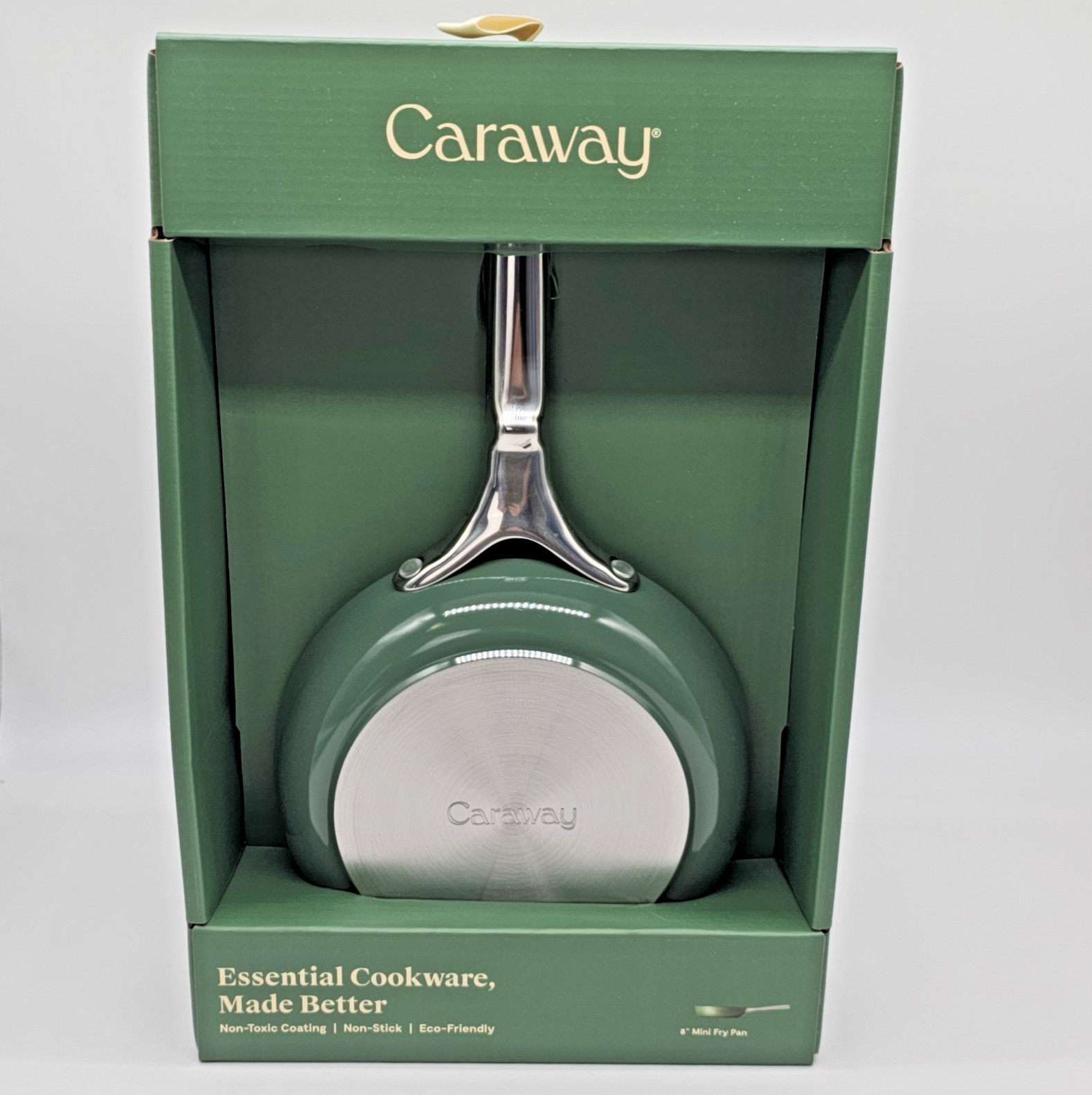 Caraway Home 8″ Mini Fry Pan Sage Green Toxin Free Non Stick Ceramic Oven Safe