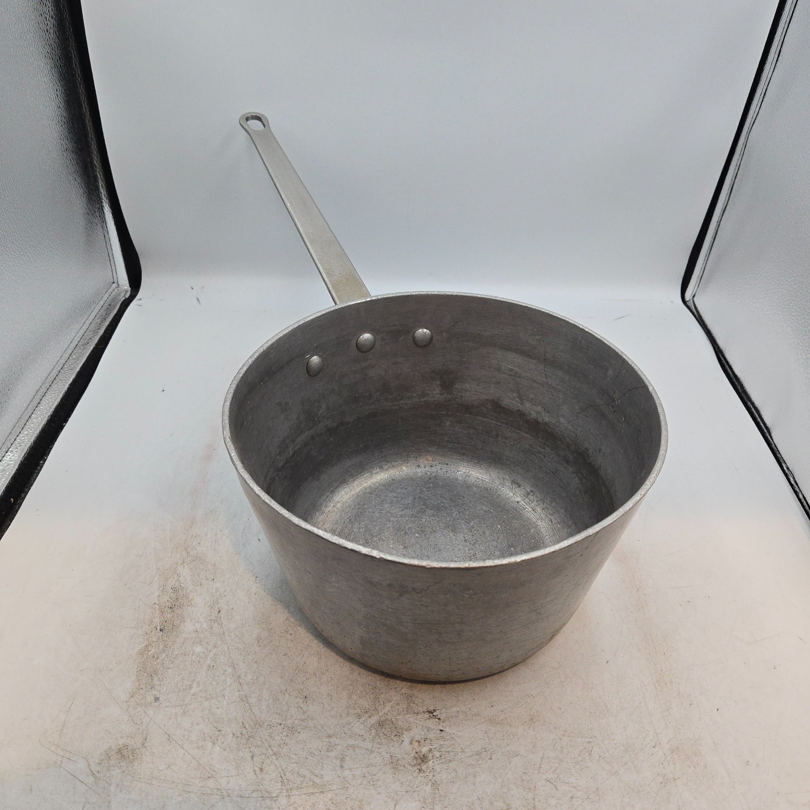 Vintage Aluminum Daily Chef 9 3/4″ Restaurant Saucepan Made In USA EUC