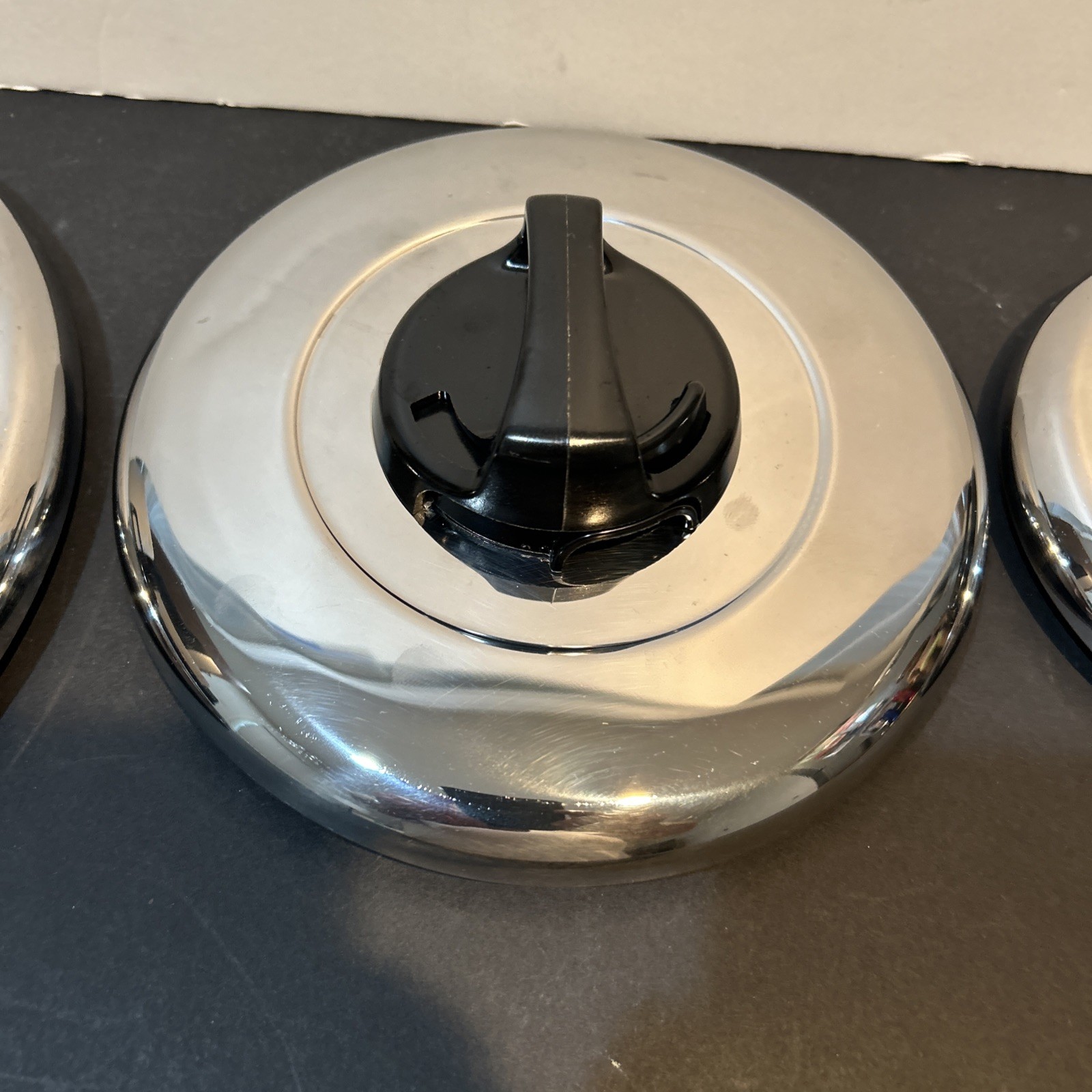 Slide Vent Stock Pot / Pan Replacement Lids 9 3/8”, 6 7/8” And 5 3/8”