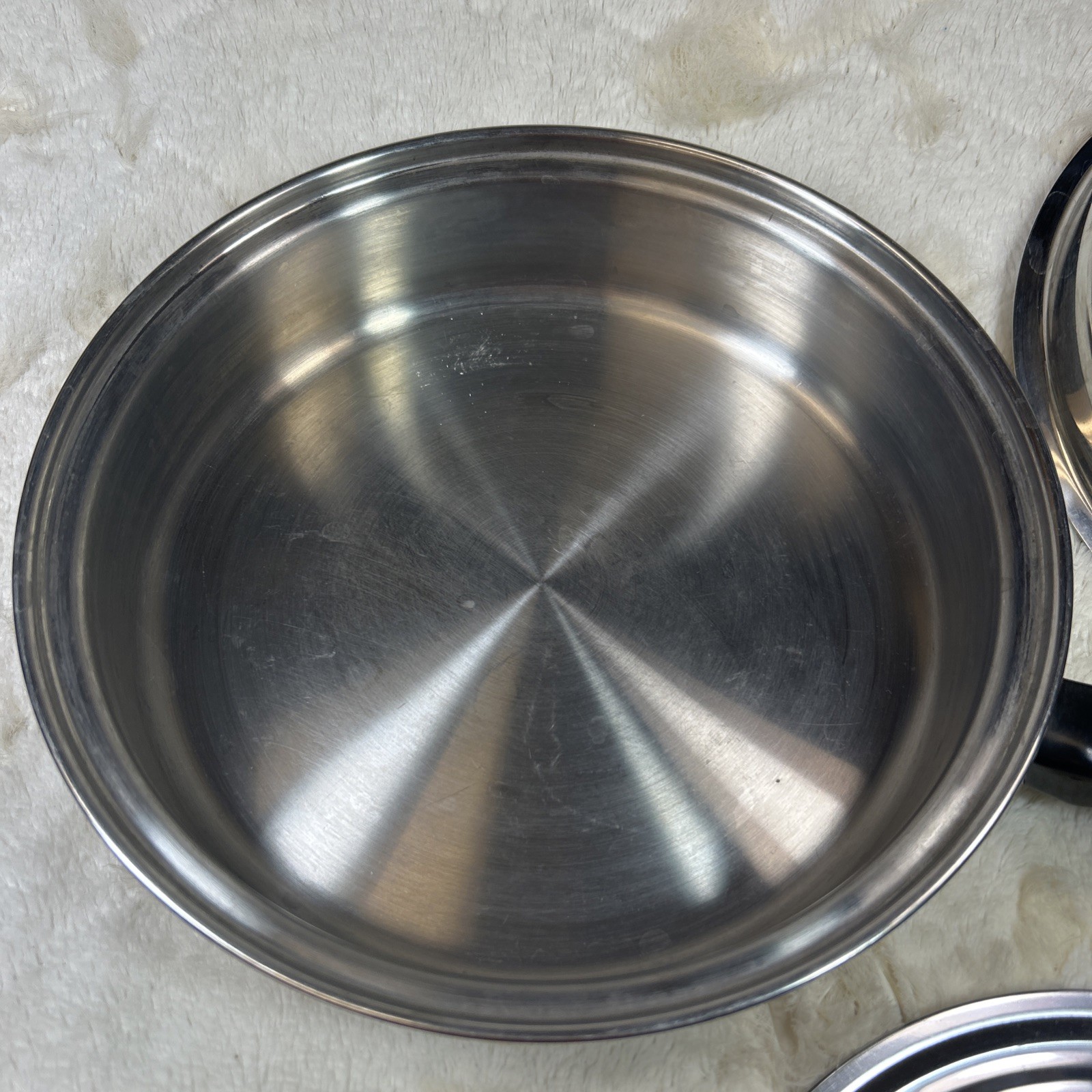Vintage Rainbow Cookware 18-8 Multi Ply Surgical Steel Skillet W Lid & Insert 11