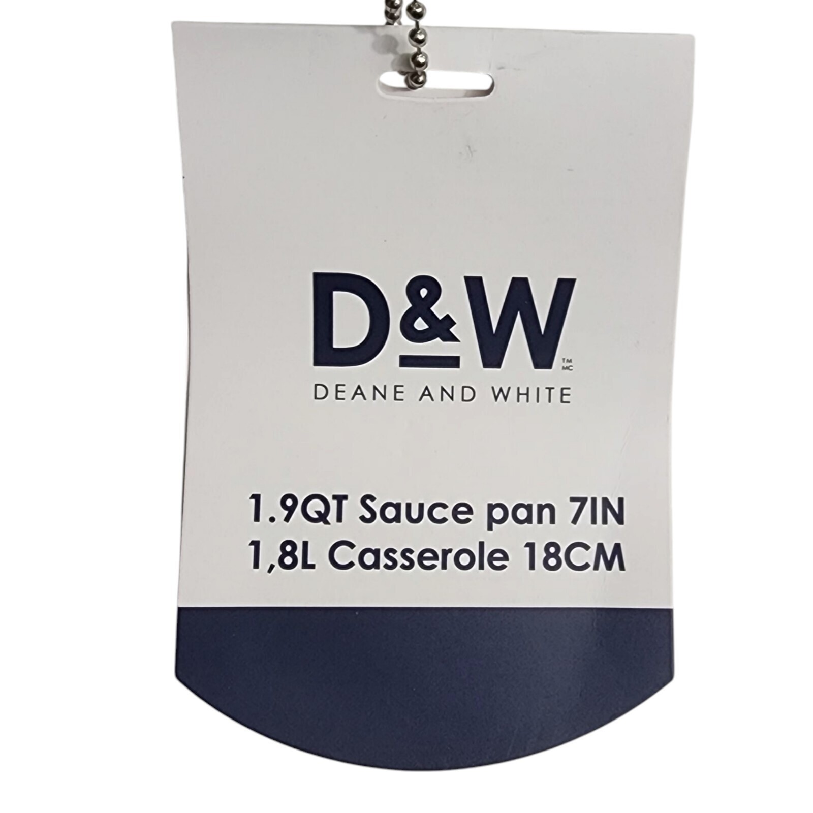 D&W Premium Cookware 7in Saucepan Casserole Nonstick With Glass Lid 1.9QT Black