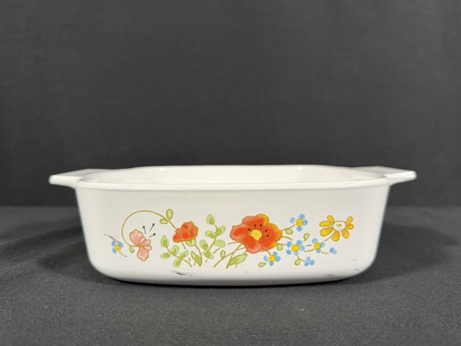 Corning Ware Wildflower 6 pc Set 1Qt Casserole & Lid, Microwave & 2 Petite Pans