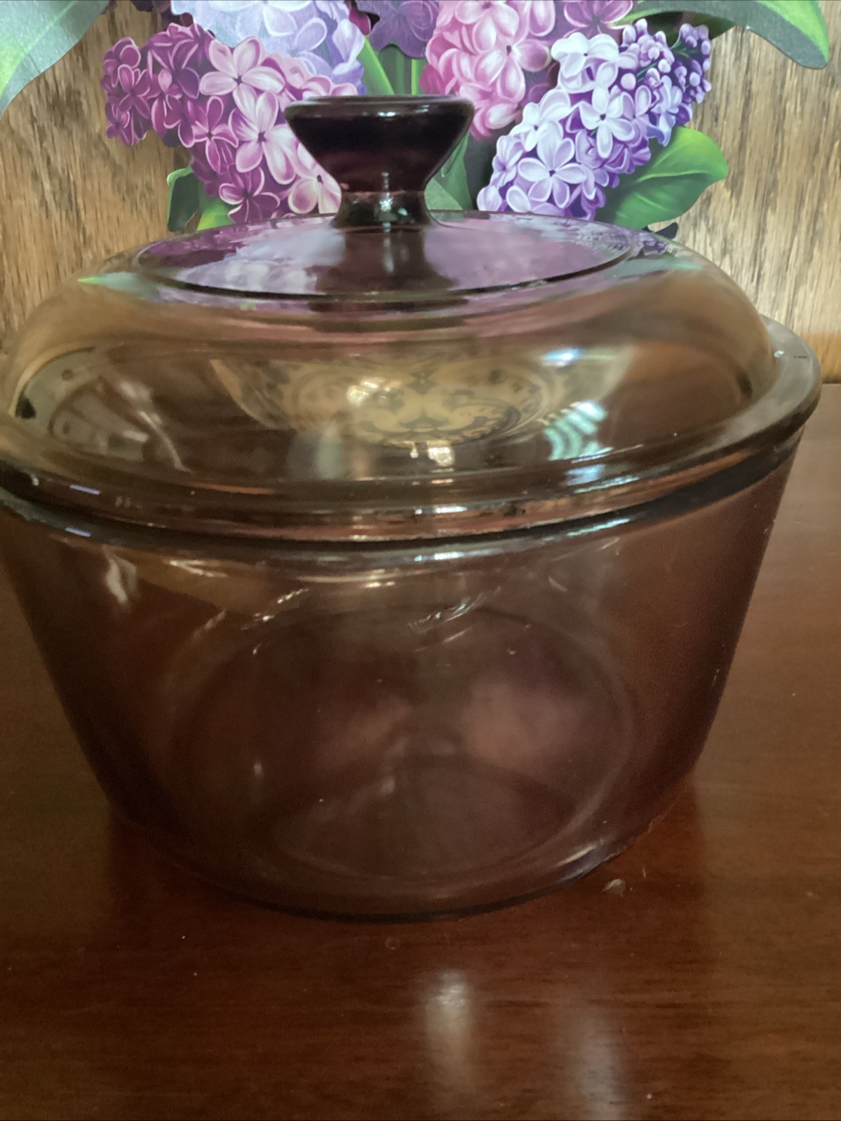 Mcm Vintage Corning Ware Vision Amber 1L USA Sauce Pan Pot w/Pour Spout & Pyrex