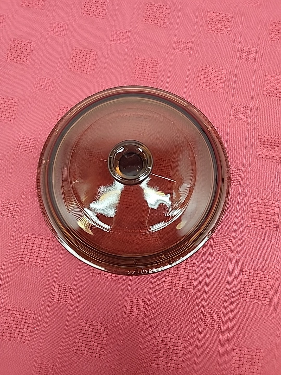 Vintage Pyrex Corning Ware Visions P81C Amber Replacement Glass Lid 6″