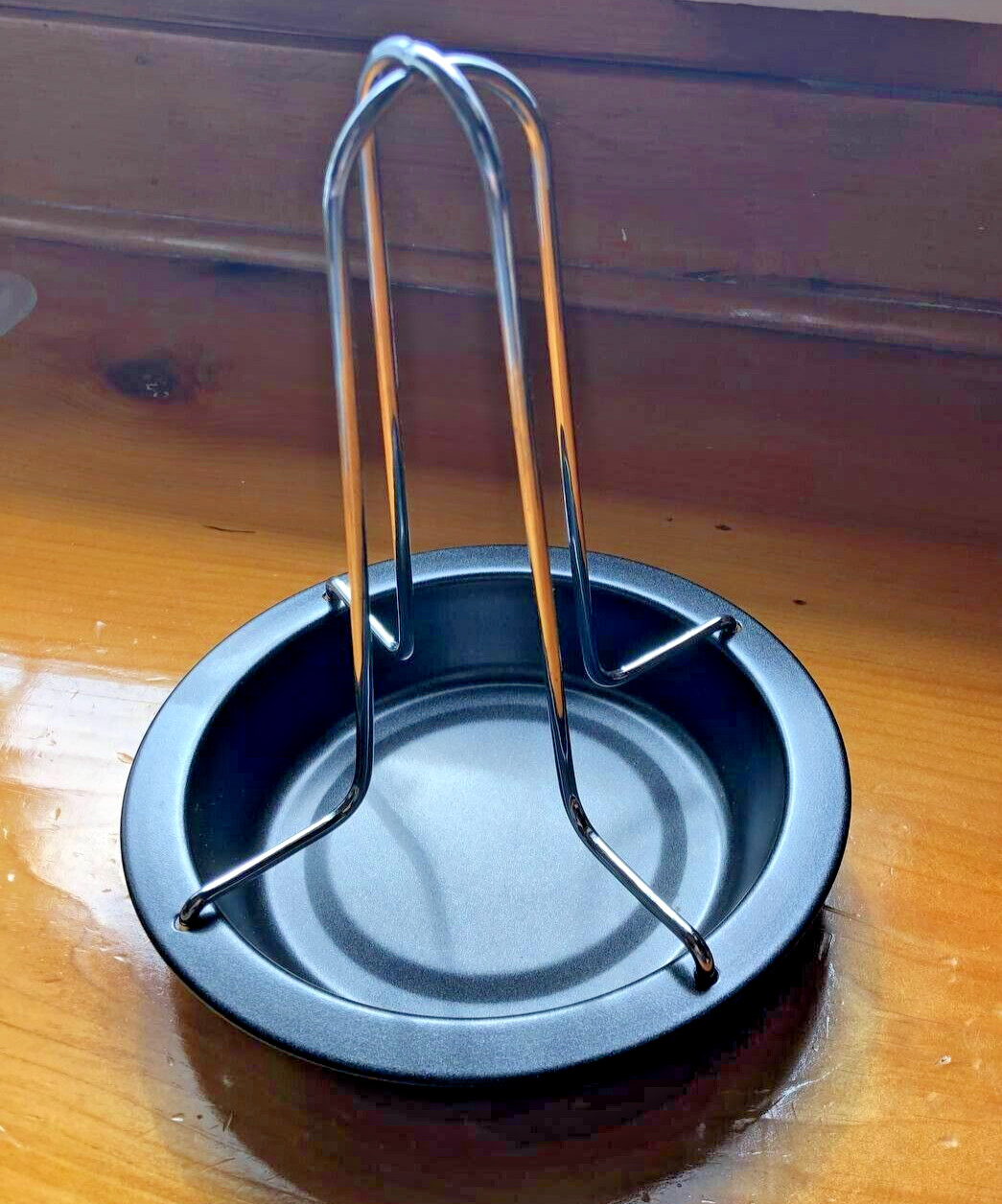 Upright Roaster Chicken Holder & Plate Chicken Rack Grill Stainless Steel 7 in