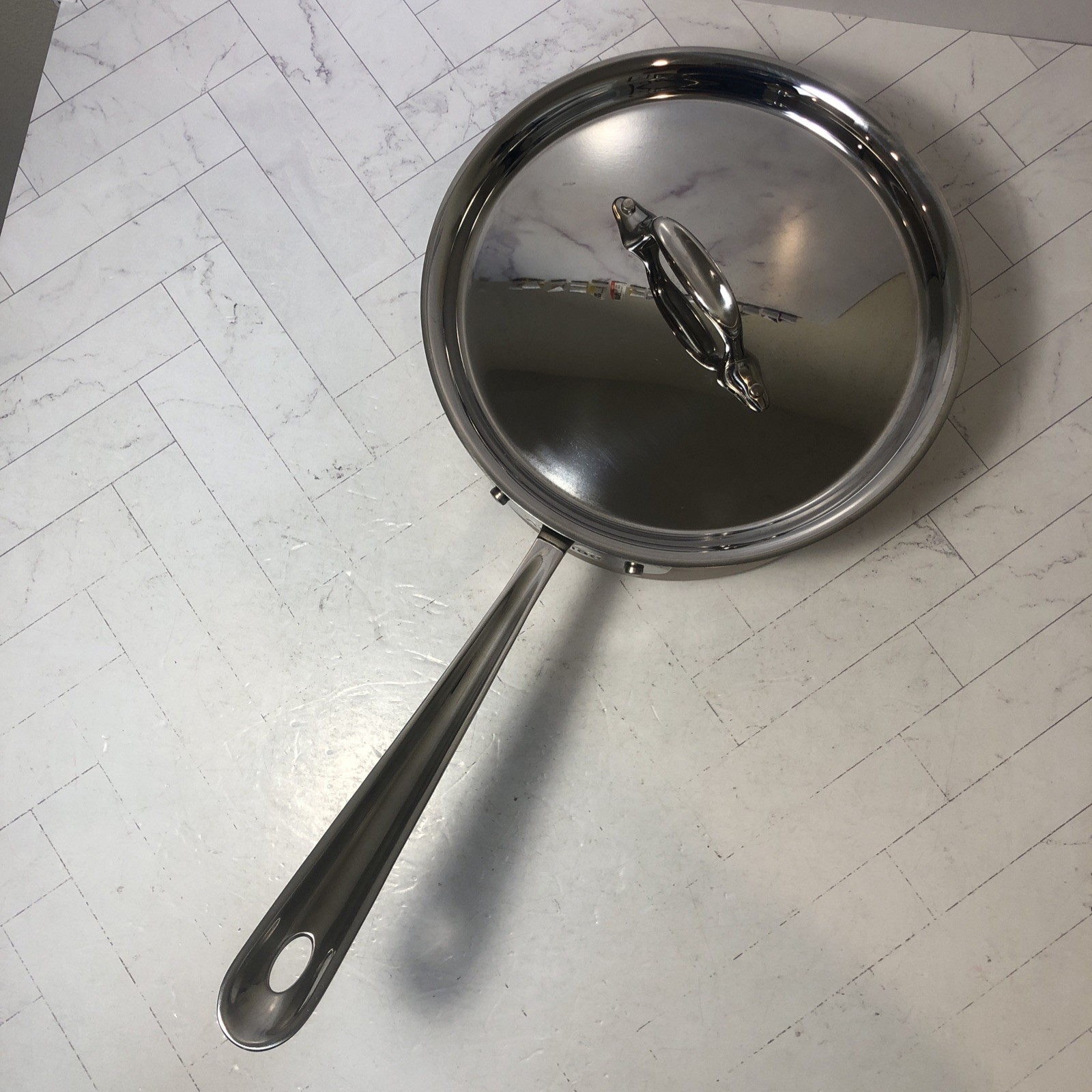 All-Clad Master Chef 3 QT Metal Crafters Sauce Pan Stainless Steel w Lid UNUSED