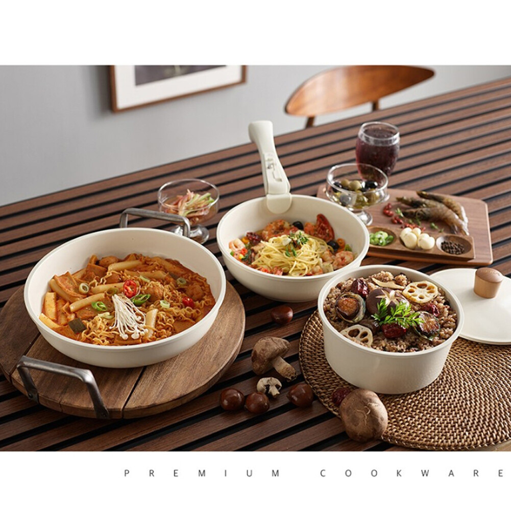 Becca Blanc IH Induction Nonestick Ceramic Coating Frying pan 5p