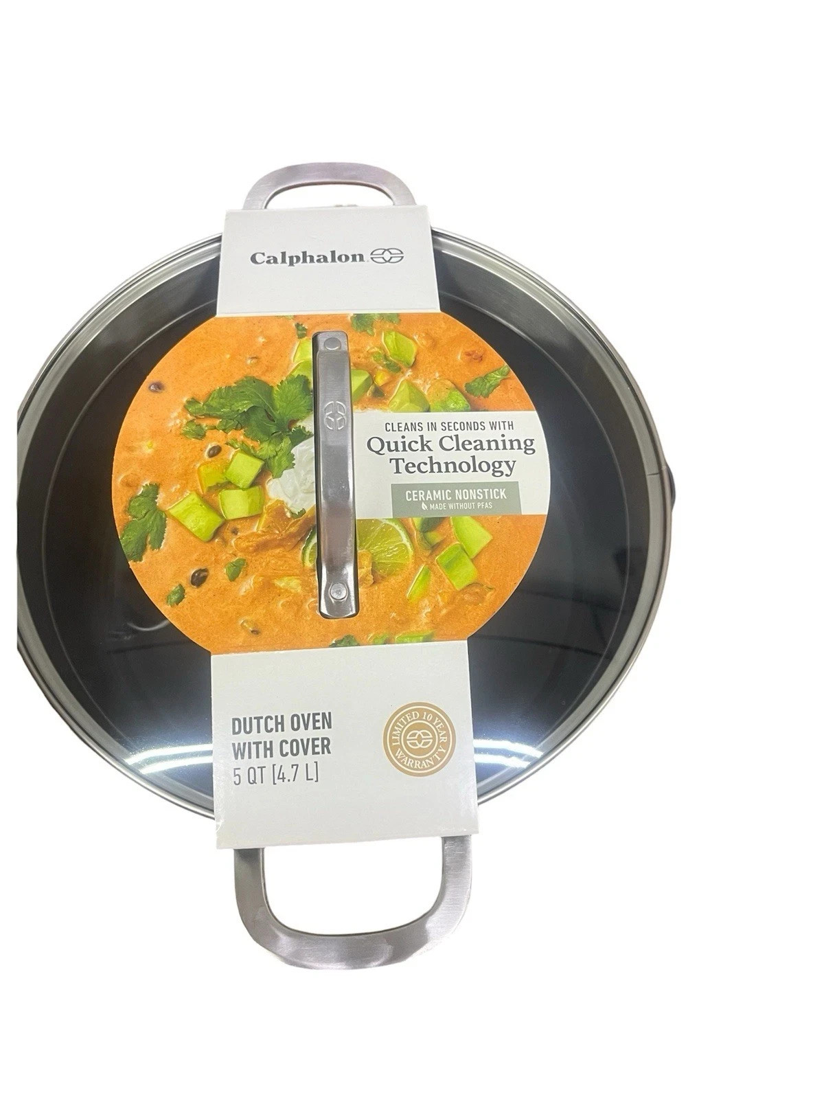 Calphalon Premier Silver Ash 5QT Stock Pot /Sauce Pan/Dutch Oven w/ lid