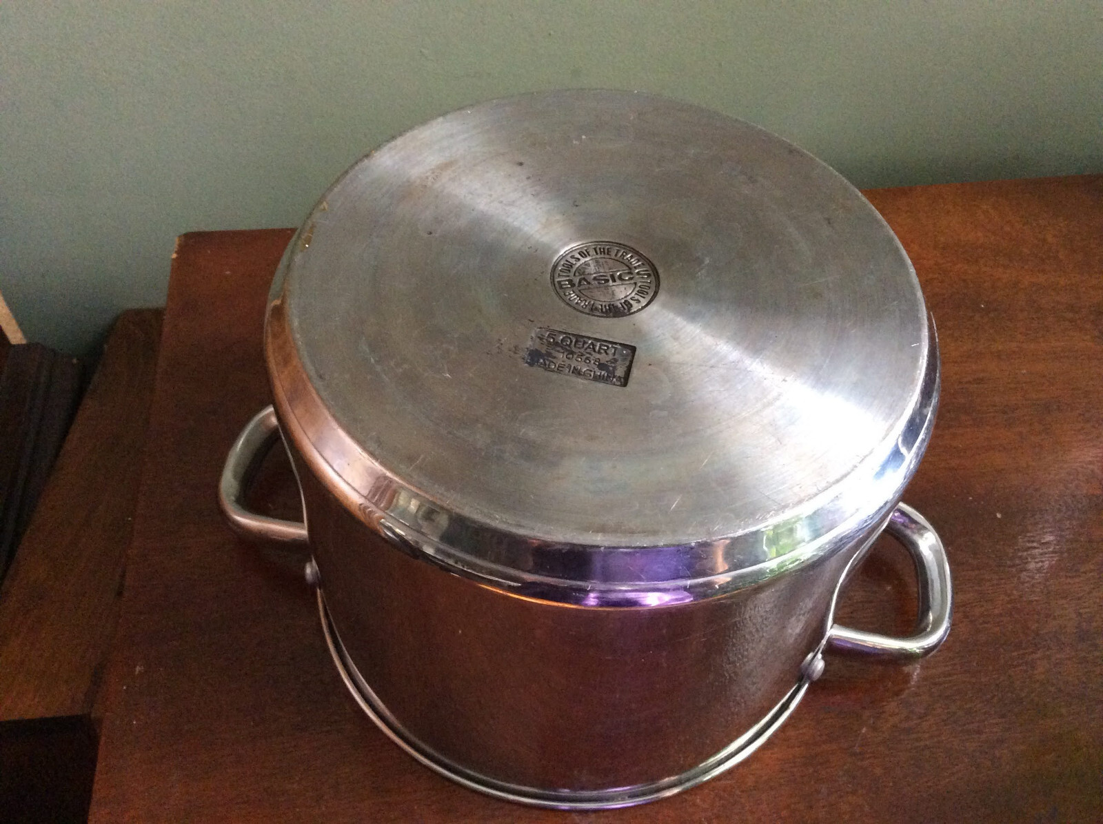 Basics Stainless Steel 5Qt Double Handle Stockpot 6″H X 8’W (NO LID)