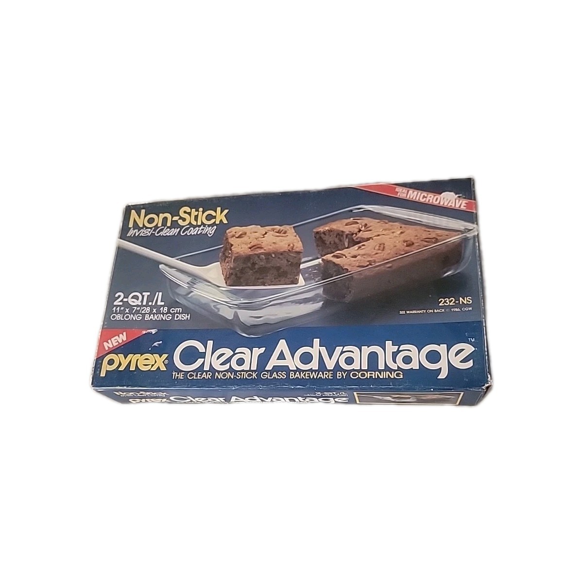 Pyrex Clear Advantage Non-Stick Glass 2Qt Baking Dish 15″ x 9-3/4″ New