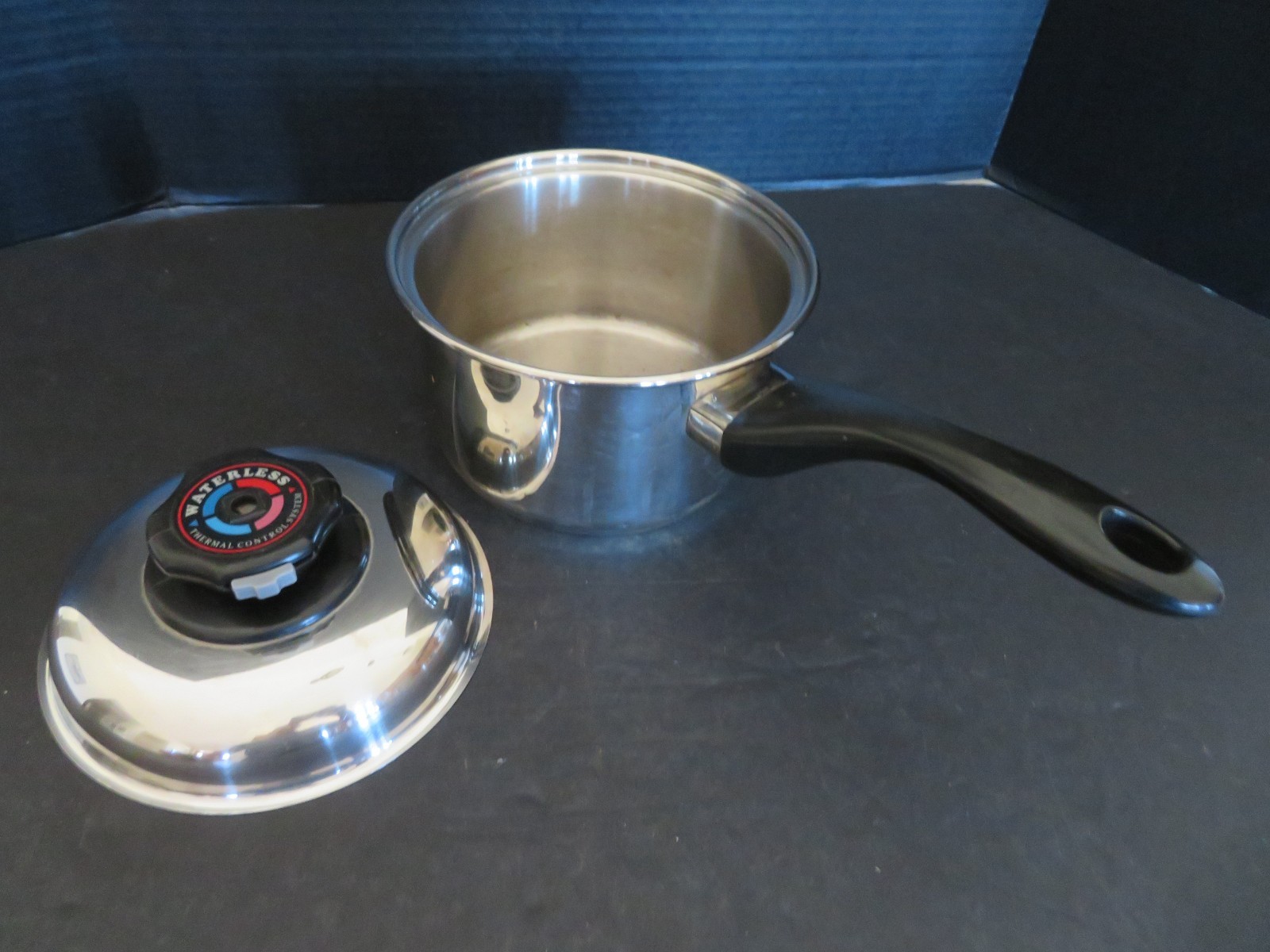 Vintage MAXAM 304 Surgical Stainless Steel Waterless Saucepan W/ or 1.7 Qt.