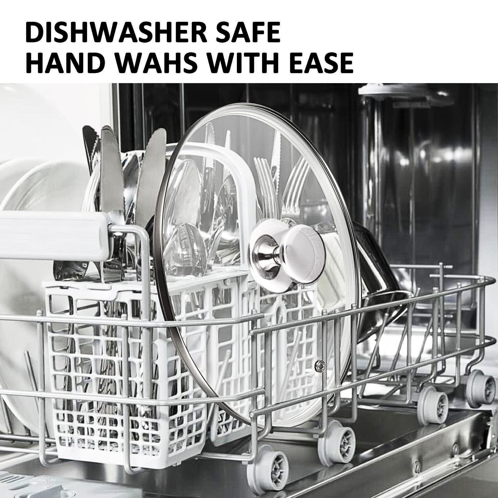 Glass Lids for 8, 9.5, 10.25, 11, 12, 12.6 Inch Frying Pans, Pots, Cast Iron …