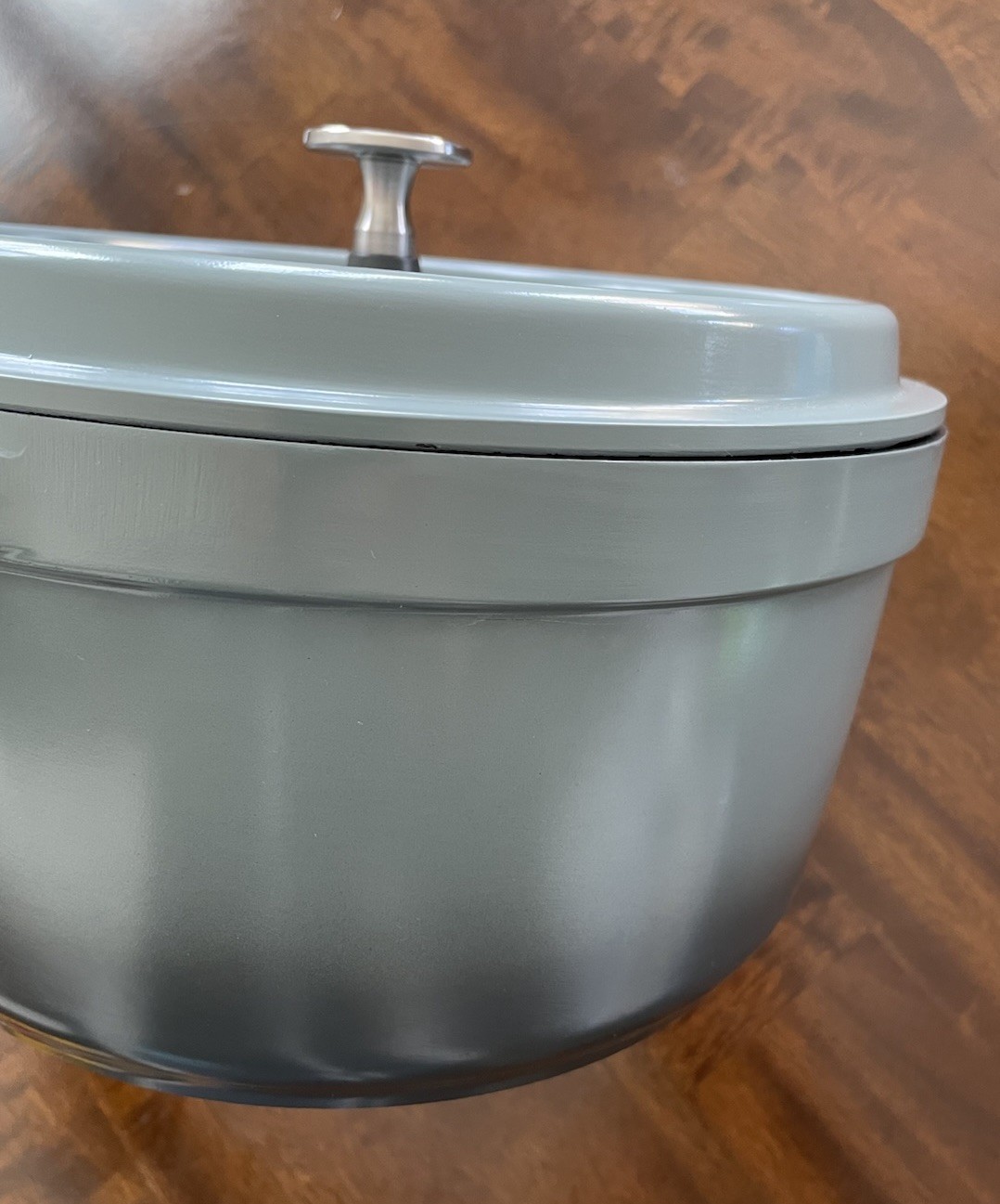 Crock Pot Artisan 5 Quart Round Enameled Cast Iron Dutch Oven in Slate Gray
