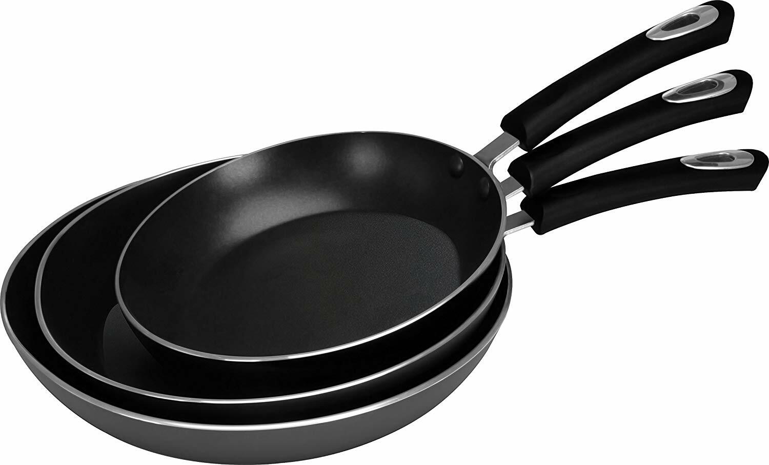 Utopia Kitchen 3 Piece Induction Bottom 8″ 9.5″ 11 inch Nonstick Frying Pan Set