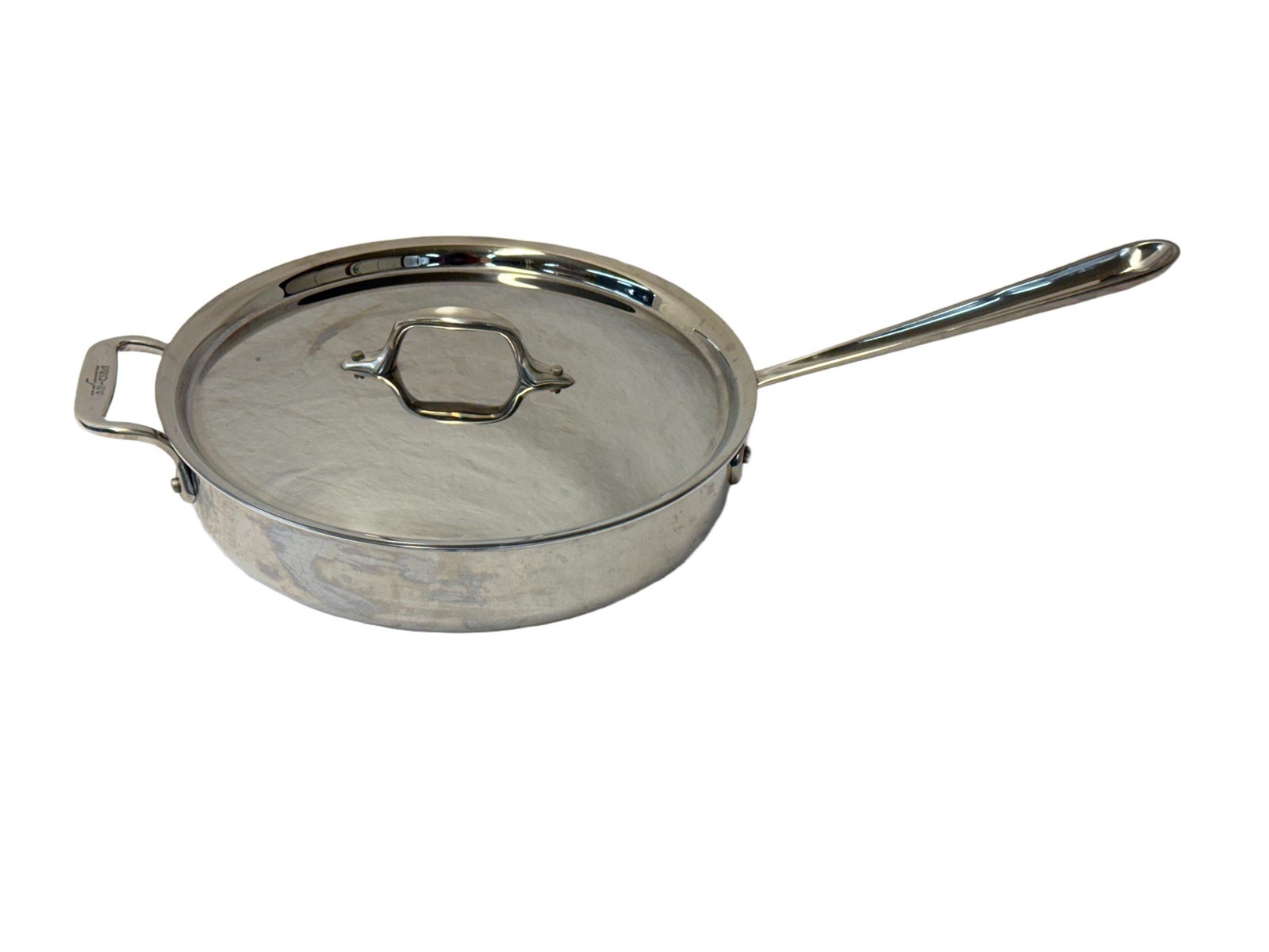 All Clad 3 Qt Sauce Sauté Pan With Lid 11.25″ Metal Crafters