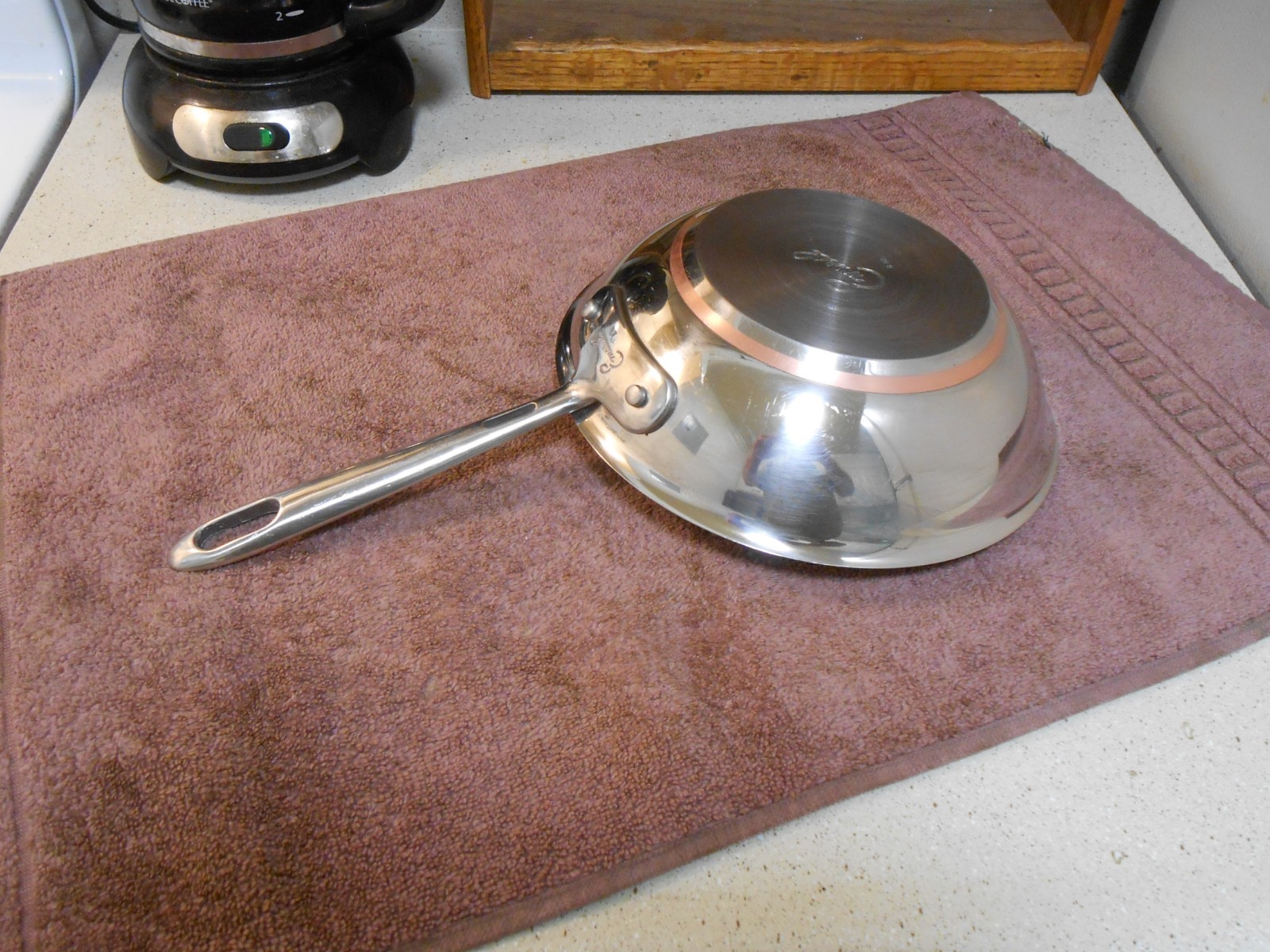 EMERIL 8″ Chefs Skillet Stainless/Copper VERY CLEAN & SHINY