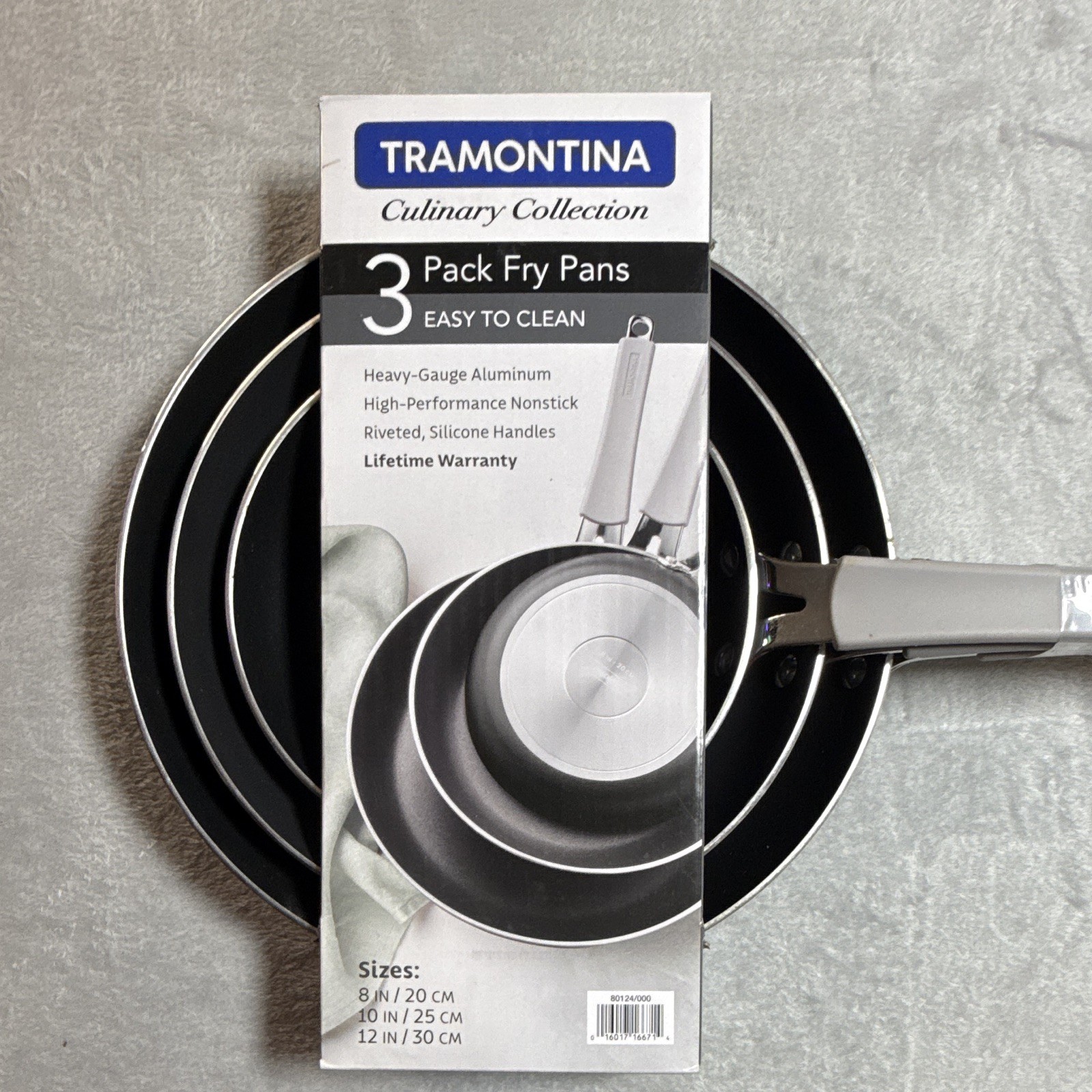 Tramontina Culinary Collection 3-Pc Nonstick Fry Pans 8 10 12 in Set