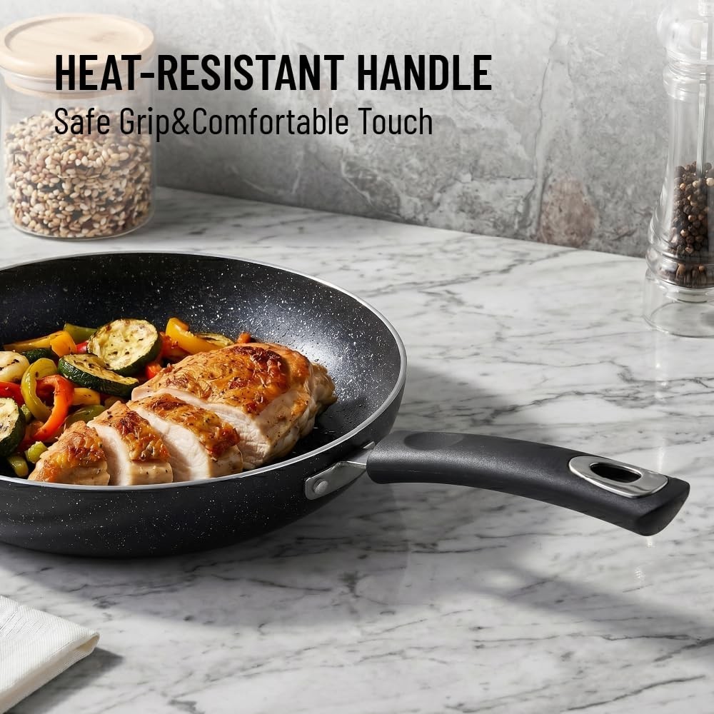 3-Piece Nonstick Frying Pan Set – Induction Compatible Skillets, 8″, 9.5″, 11″ O