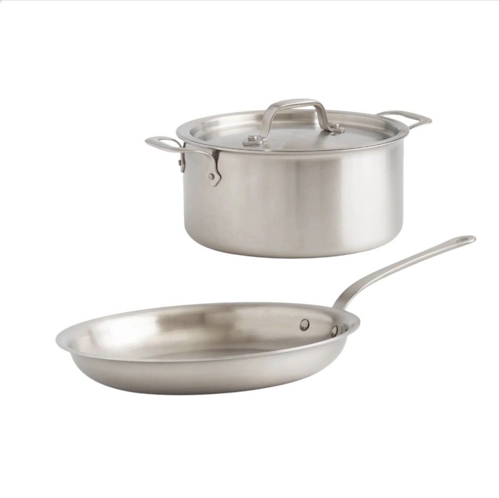NWOT! Quince 8qt- 5ply Stainless Steel Non-Toxic StockPot & 12″ Fry Pan ! (G20)