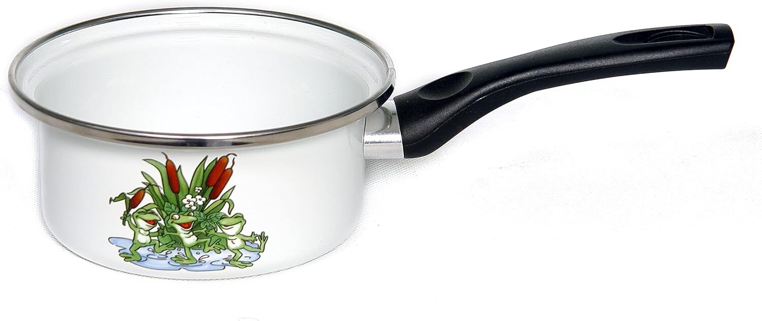 Omelia 1.0L “Frogs” Cooking Stewpan, Enameled Home Cooking Stewpan