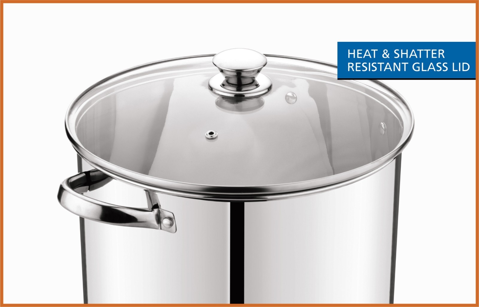 Mainstays Stainless Steel 20-Quart Stock Pot with Glass Lid