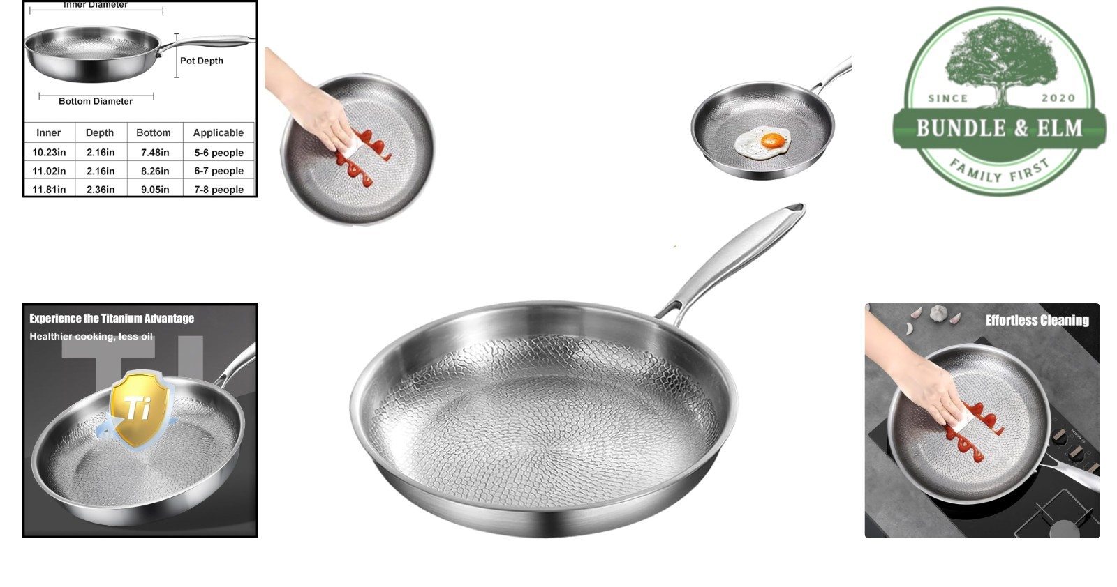 Titanium Hammered Pan Pro, 2025 Ultra-Durable Scratch-Resistant Pan