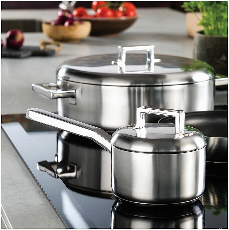 1 Handle Casserole with Lid Stainless Steel Style by Pininfarina Mepra