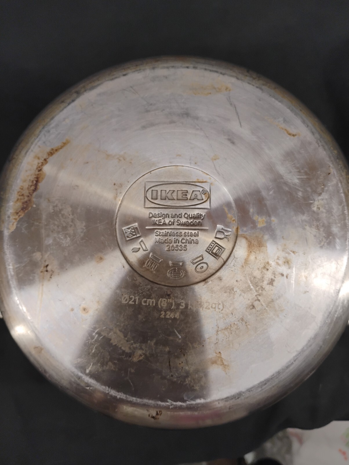 Ikea (3.2qt) Stainless Steel Pan W/Glass Lid