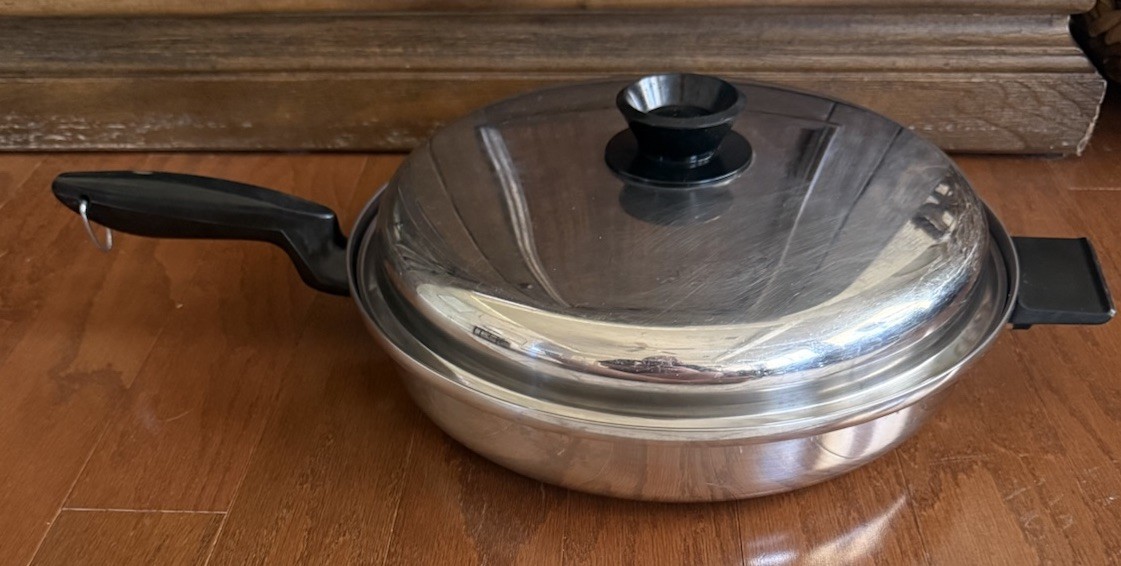 Multi-Core Familie 5-Ply Stainless Steel 12.5” Heavy Skillet w/ Lid USA
