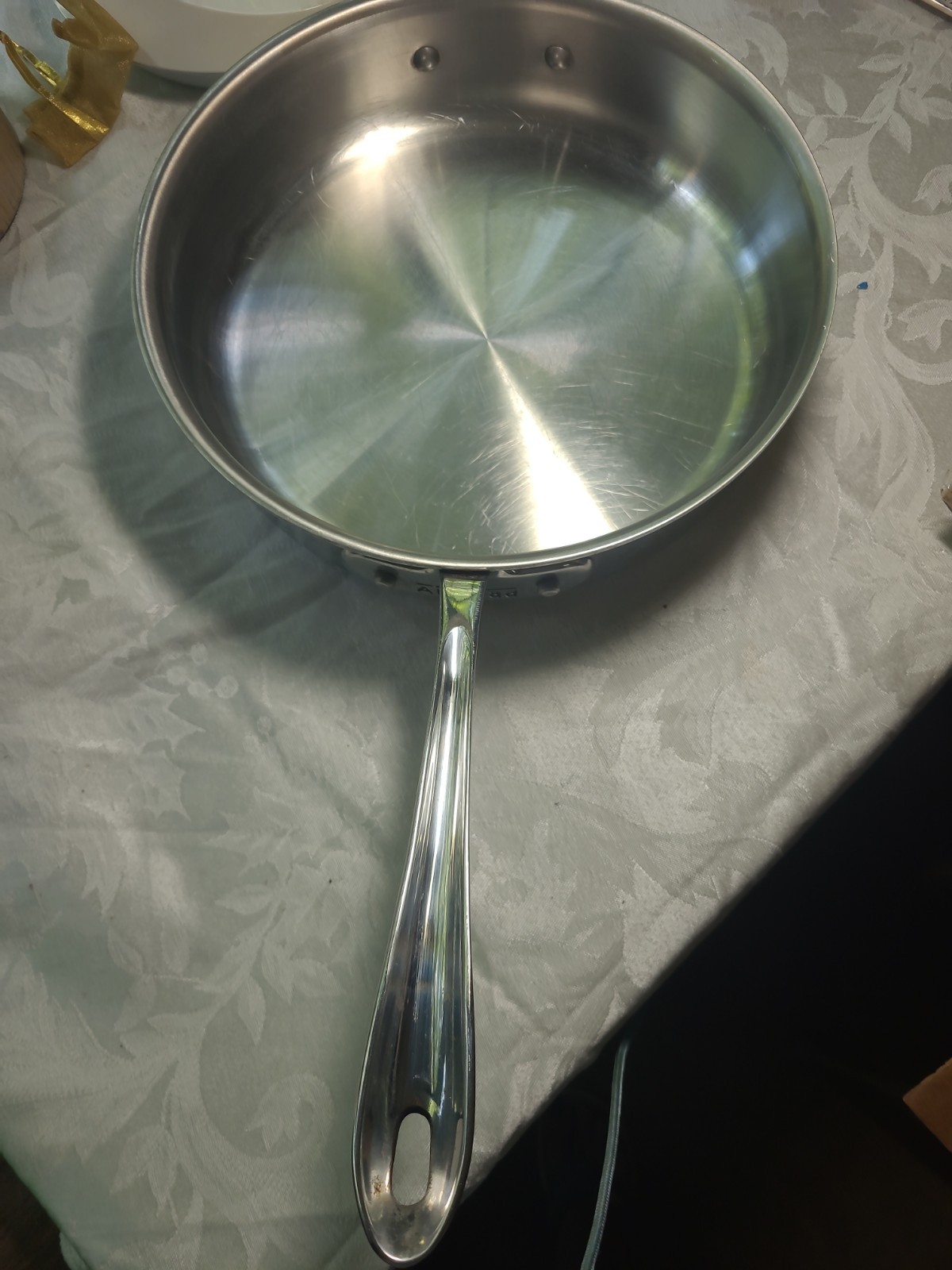 All Clad Stainless Steel Saute Pan 11” Wide 2.5” Deep Skillet Fry