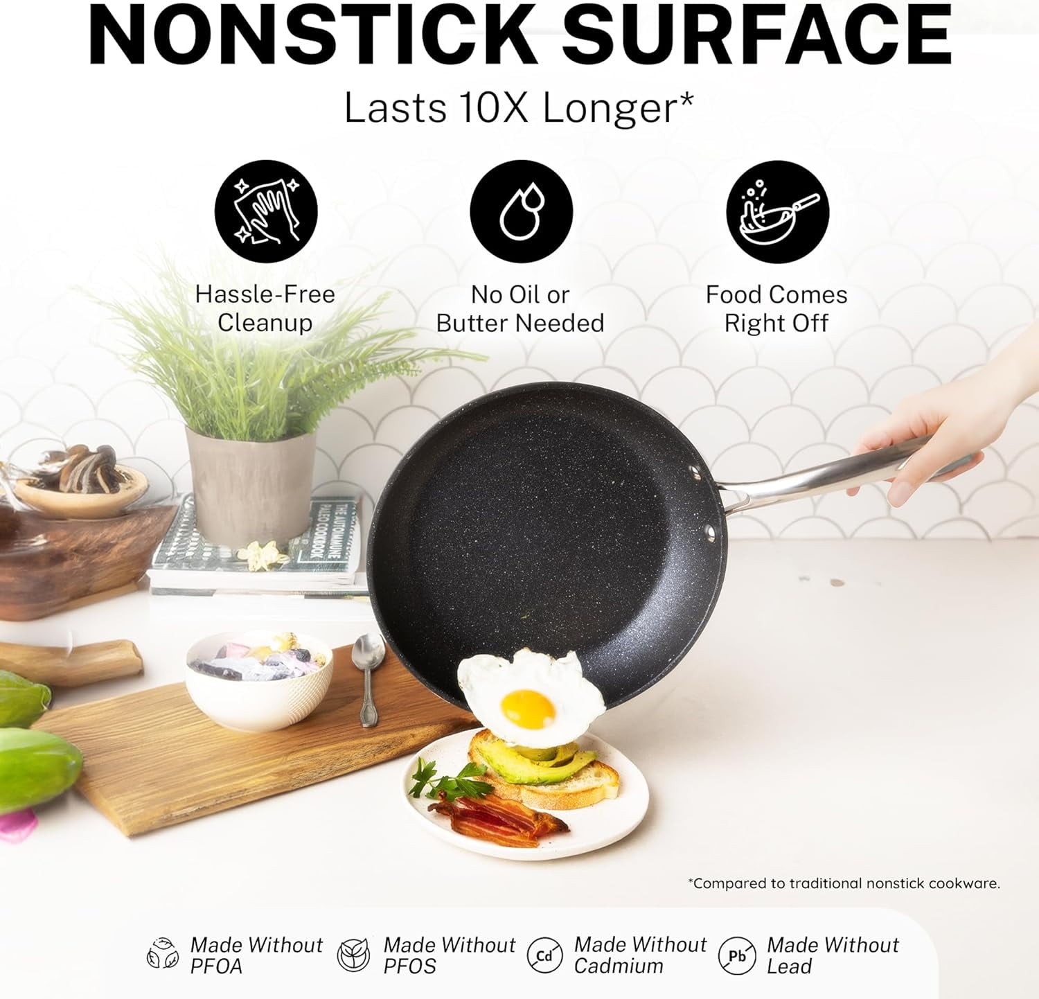 Granitestone 20 Pc Nonstick Cookware Set, Diamond Coated, Oven Safe to 500F,