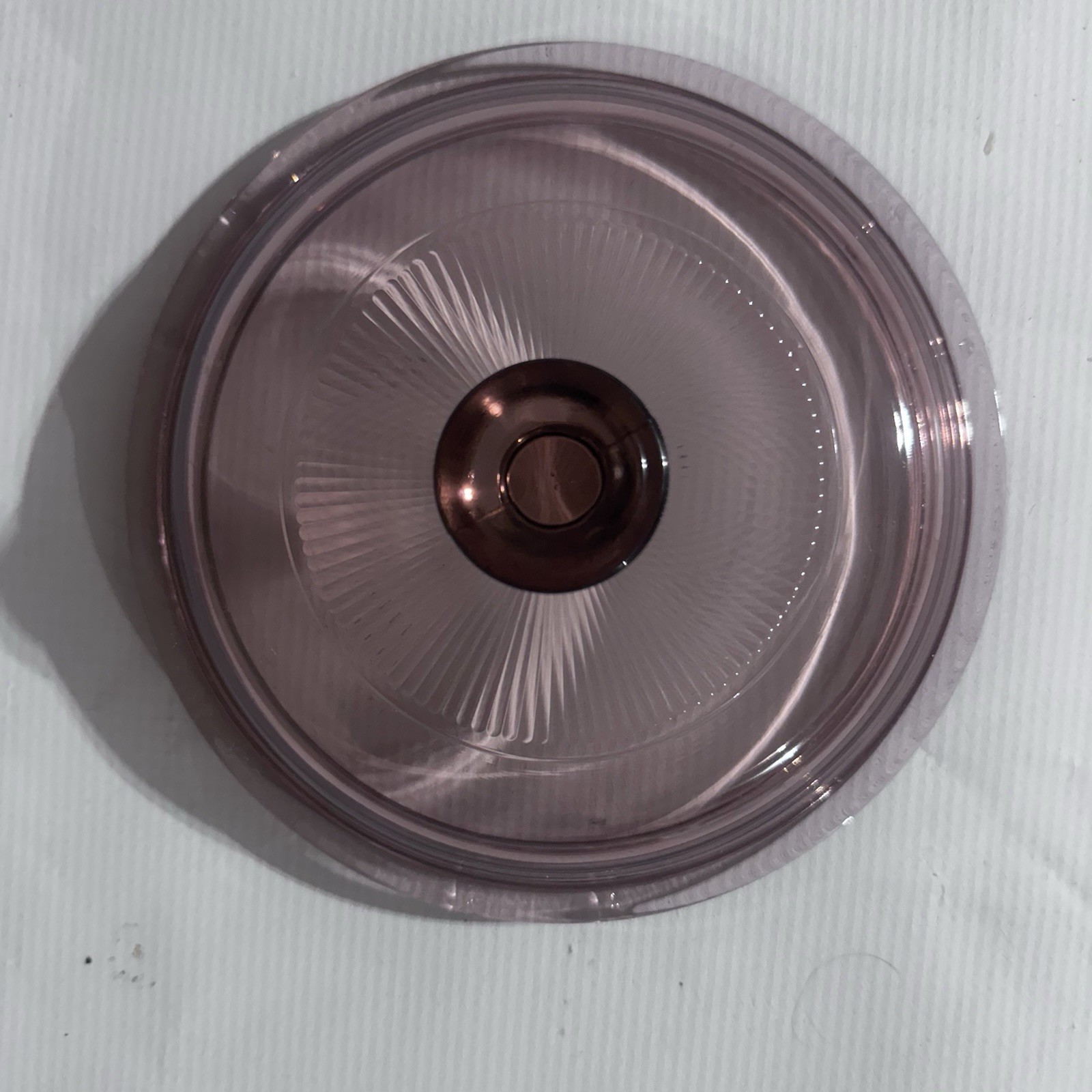 VTG Pyrex Visions Cranberry V1C SZ 6 Glass Replacement Lid Corning Retro